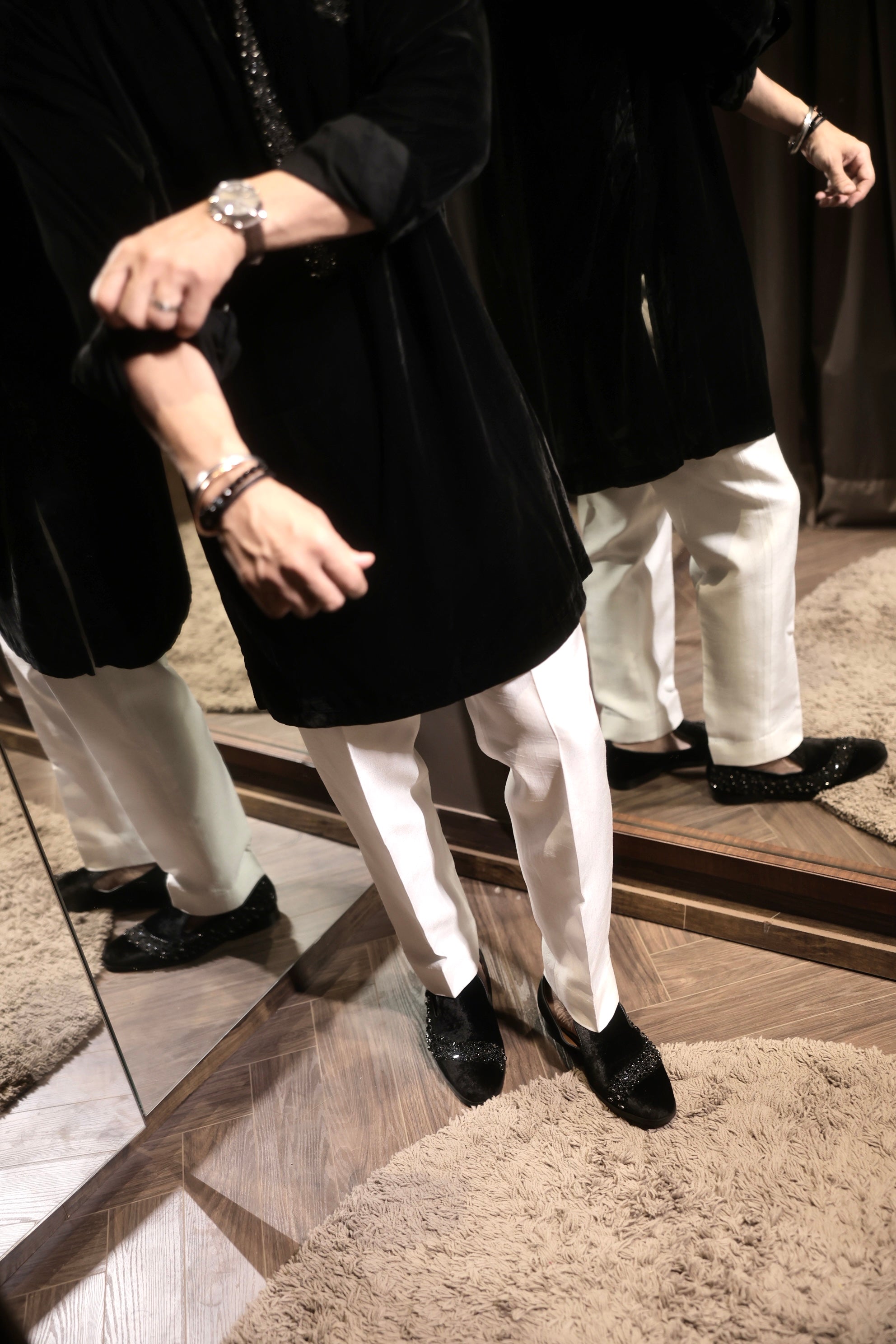 Rainbow stone loafers