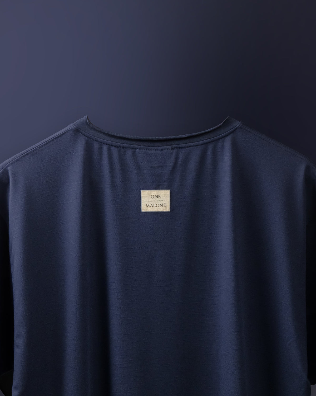 SLUB CREW NECK T-Shirt - Navy Blue