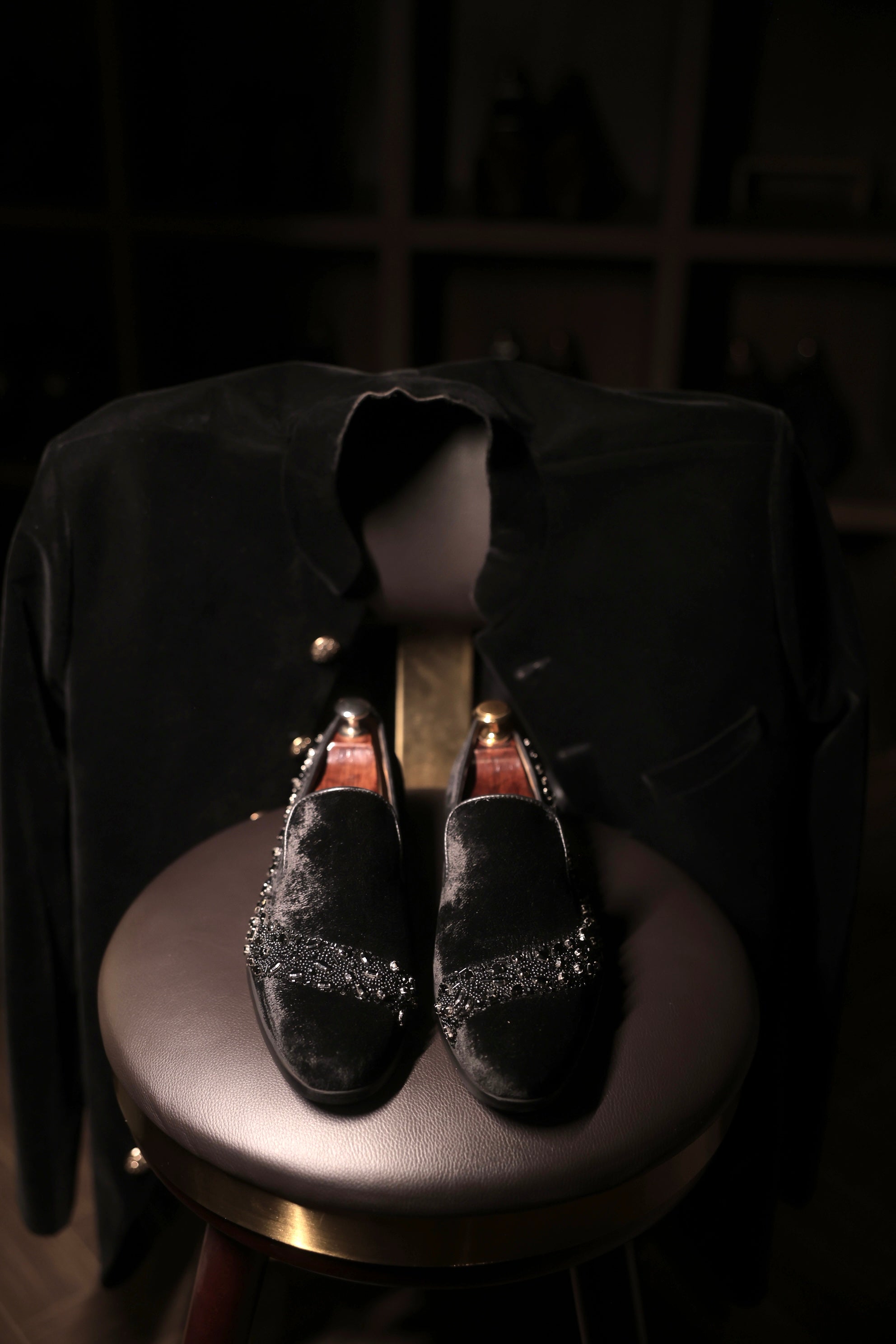 Rainbow stone loafers