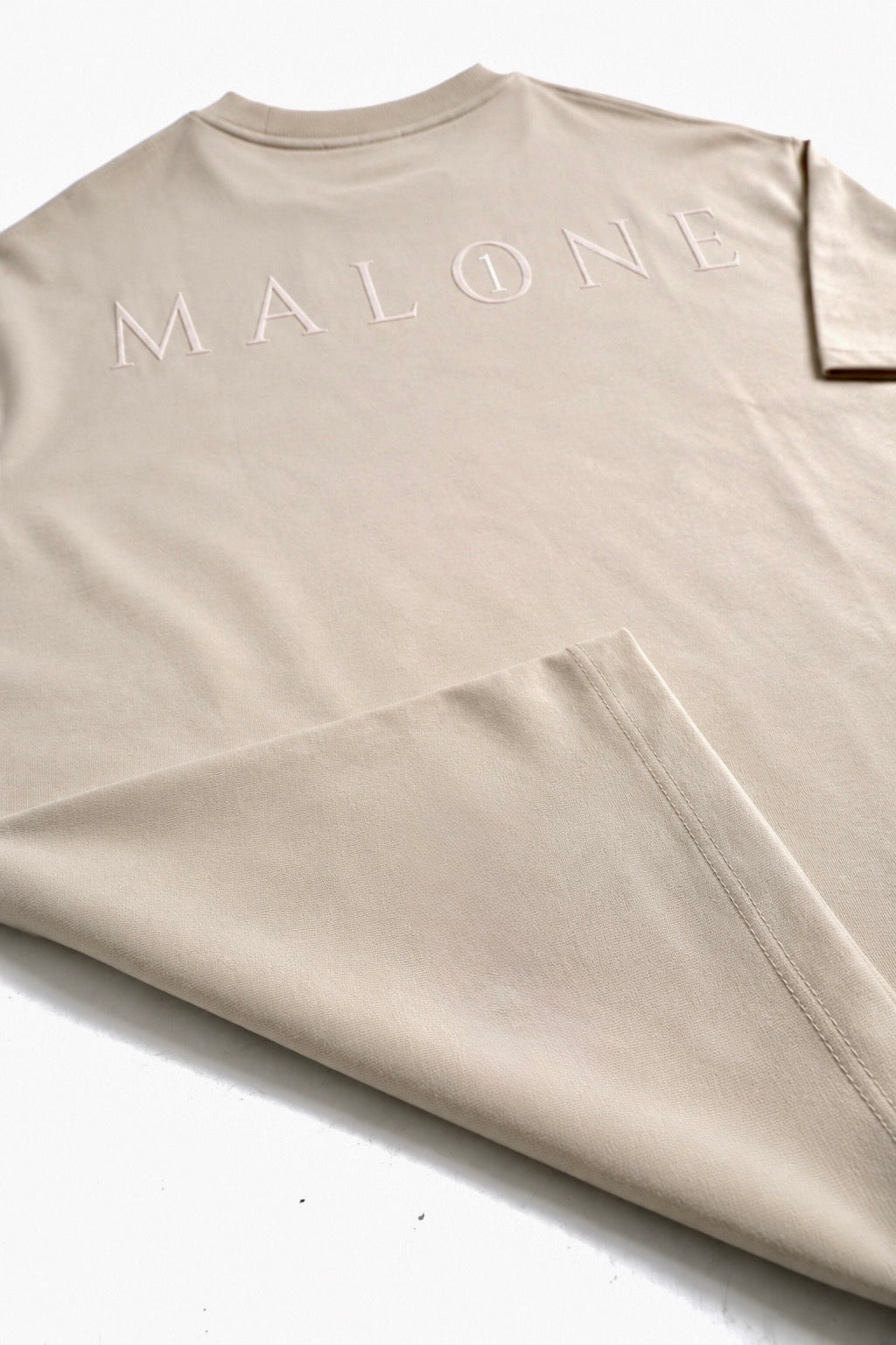 Drop Shoulder Light Beige T-shirt