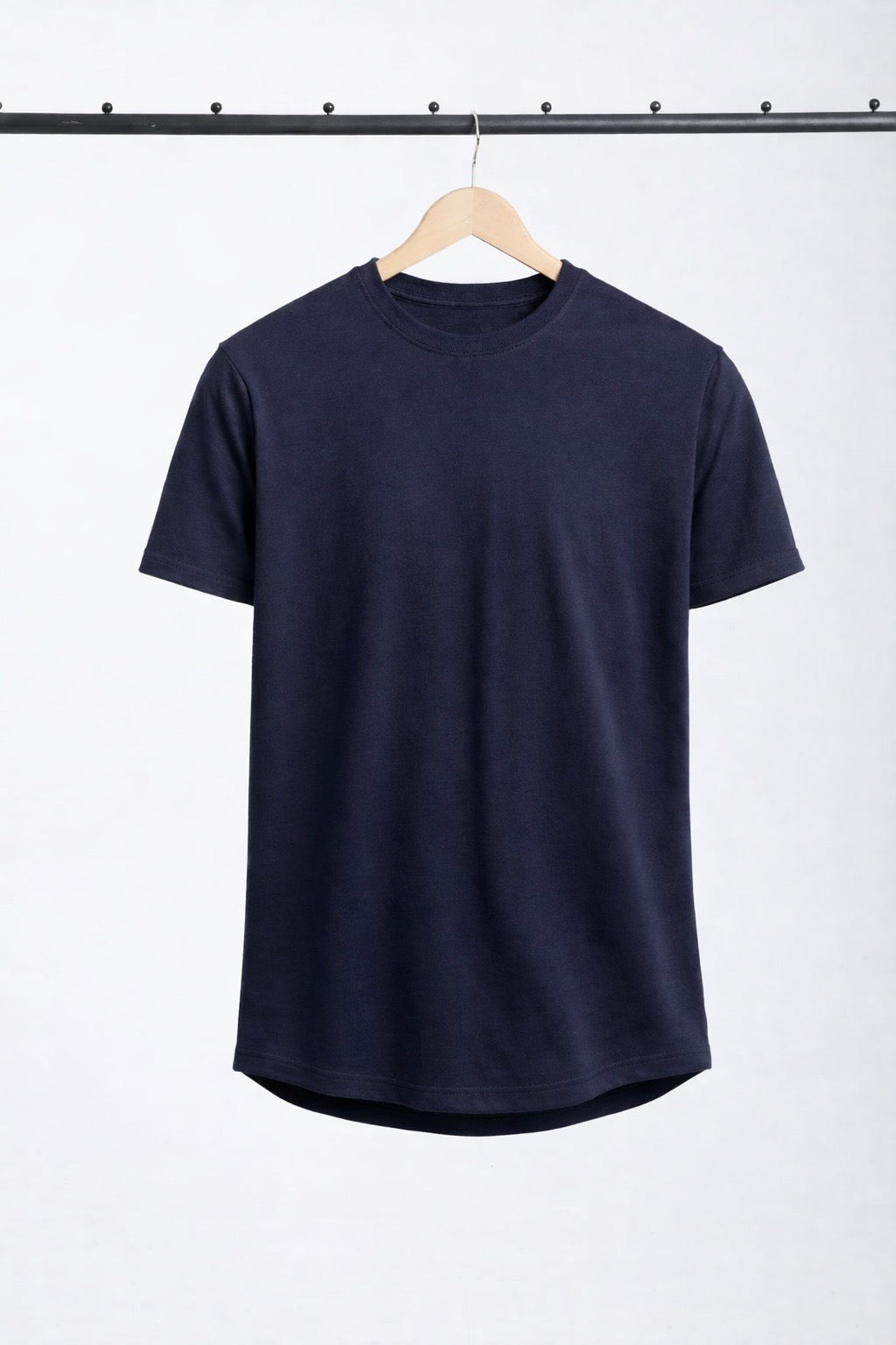 SLUB CREW NECK T-Shirt - Navy Blue