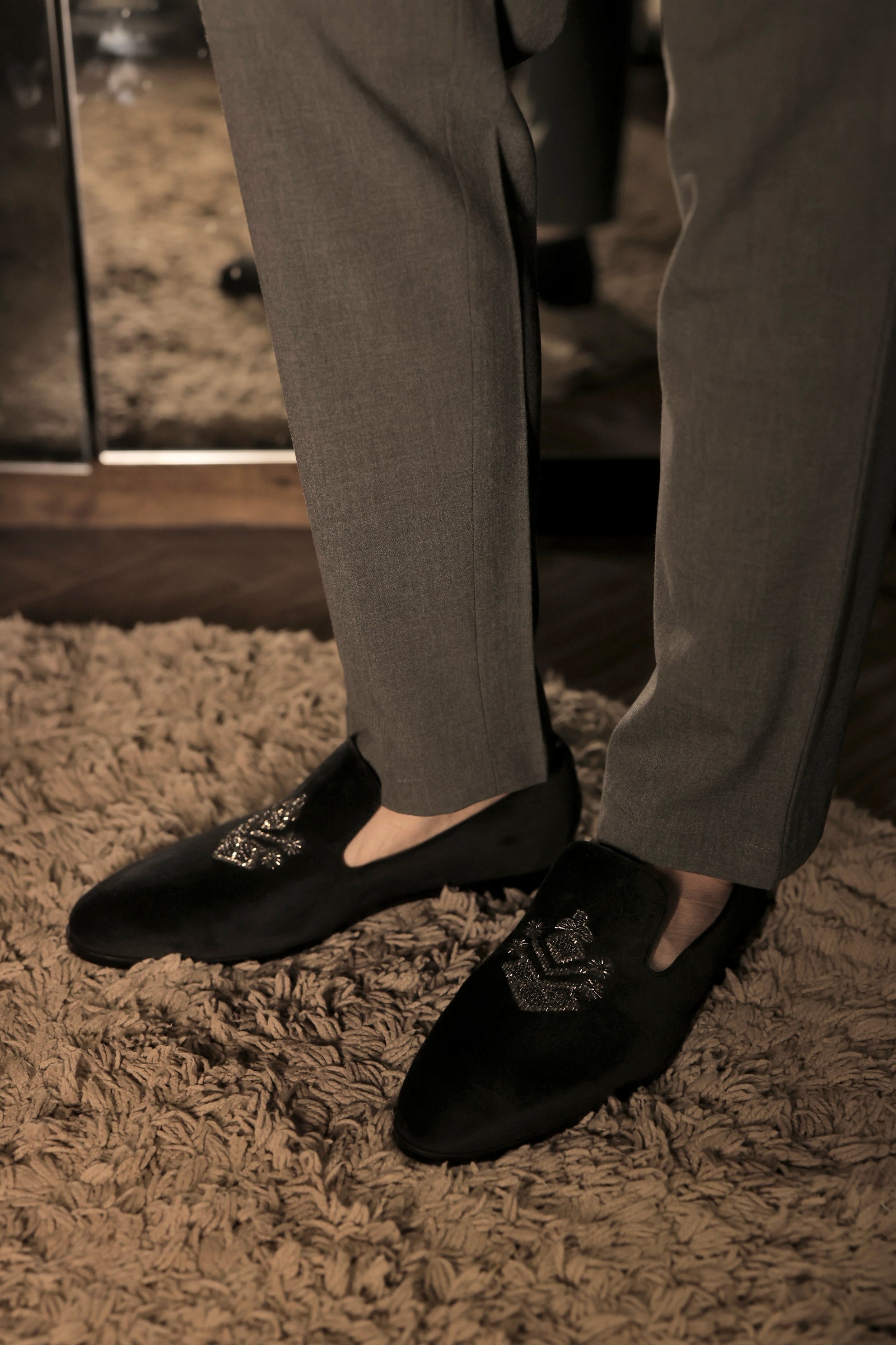 Black bird loafer