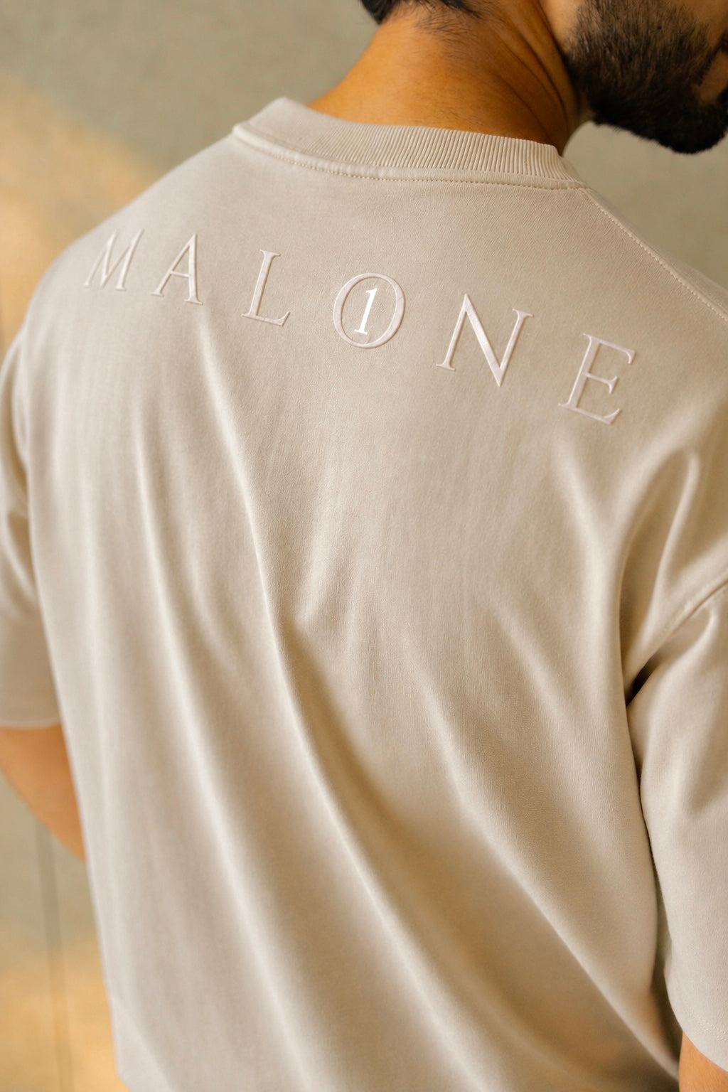 Drop Shoulder Light Beige T-shirt