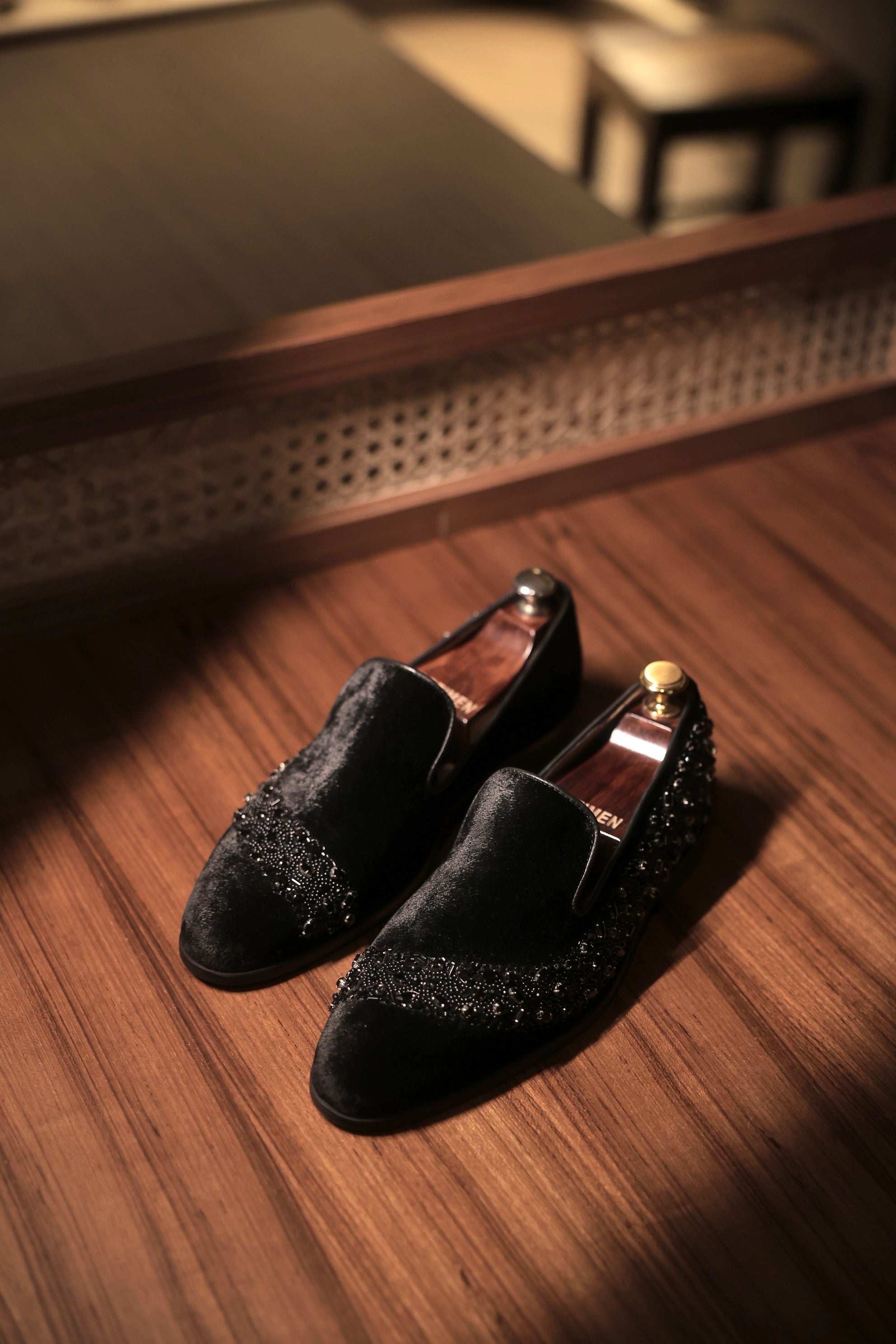 Rainbow stone loafers