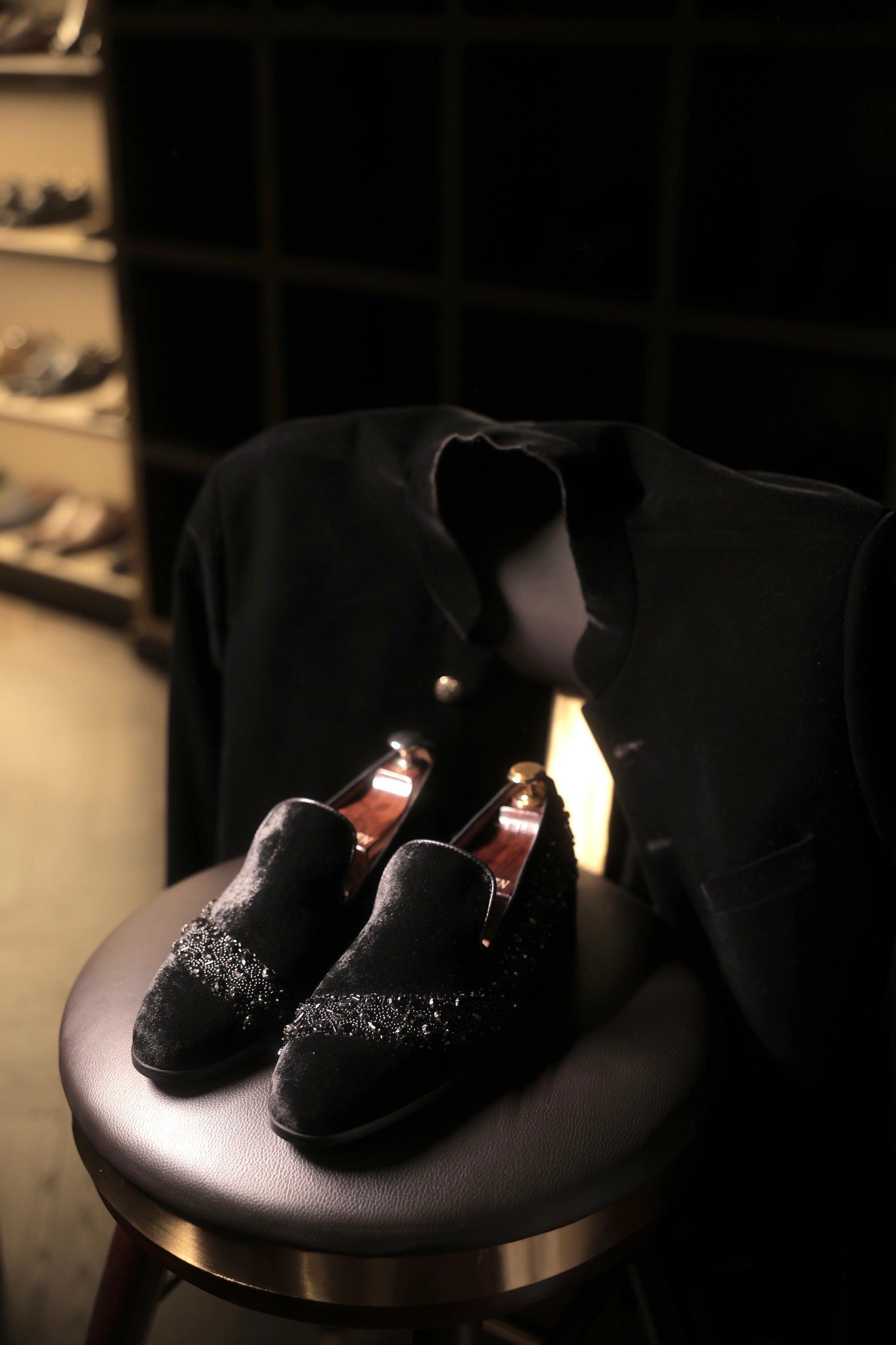 Rainbow stone loafers