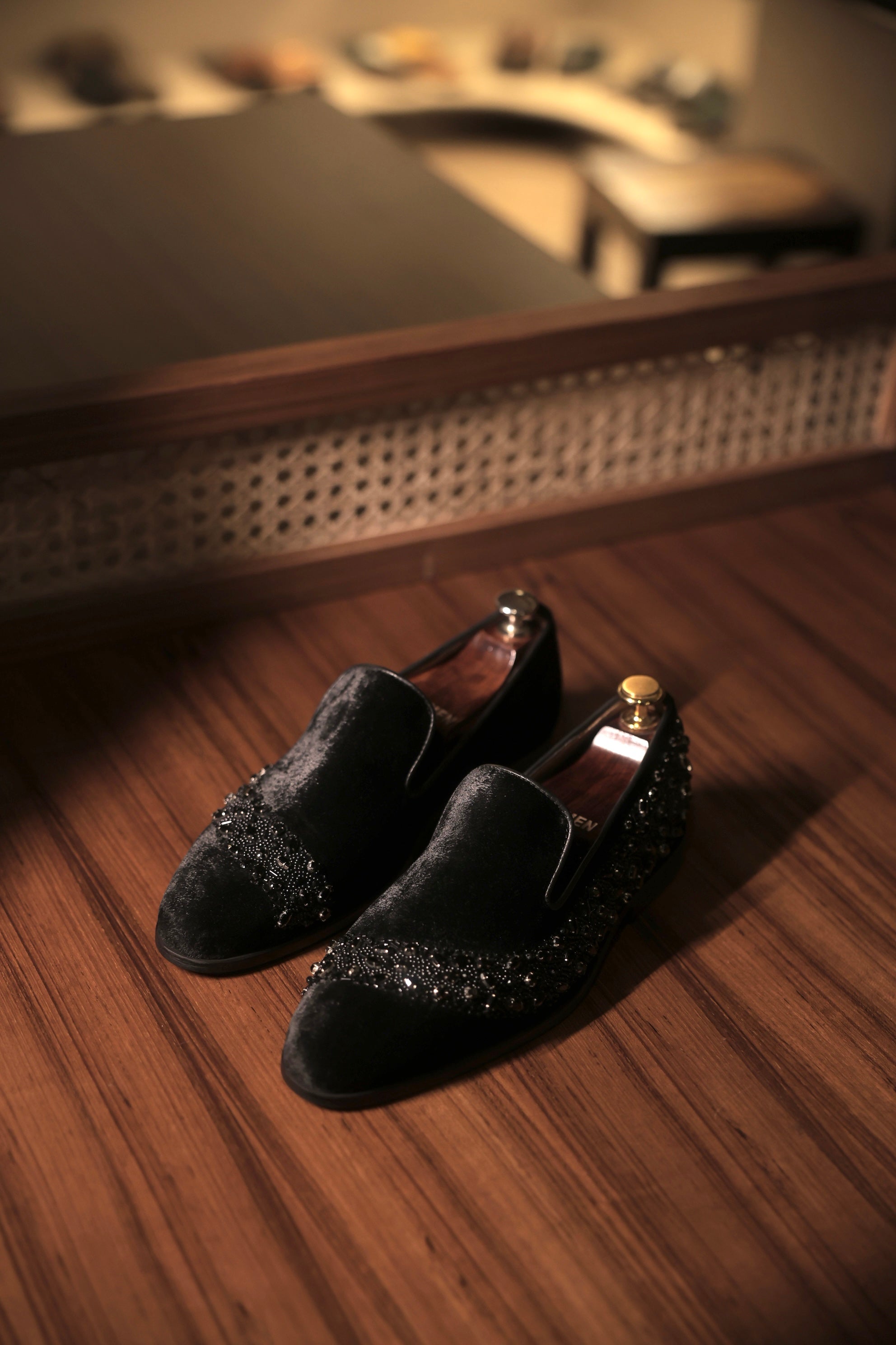 Rainbow stone loafers