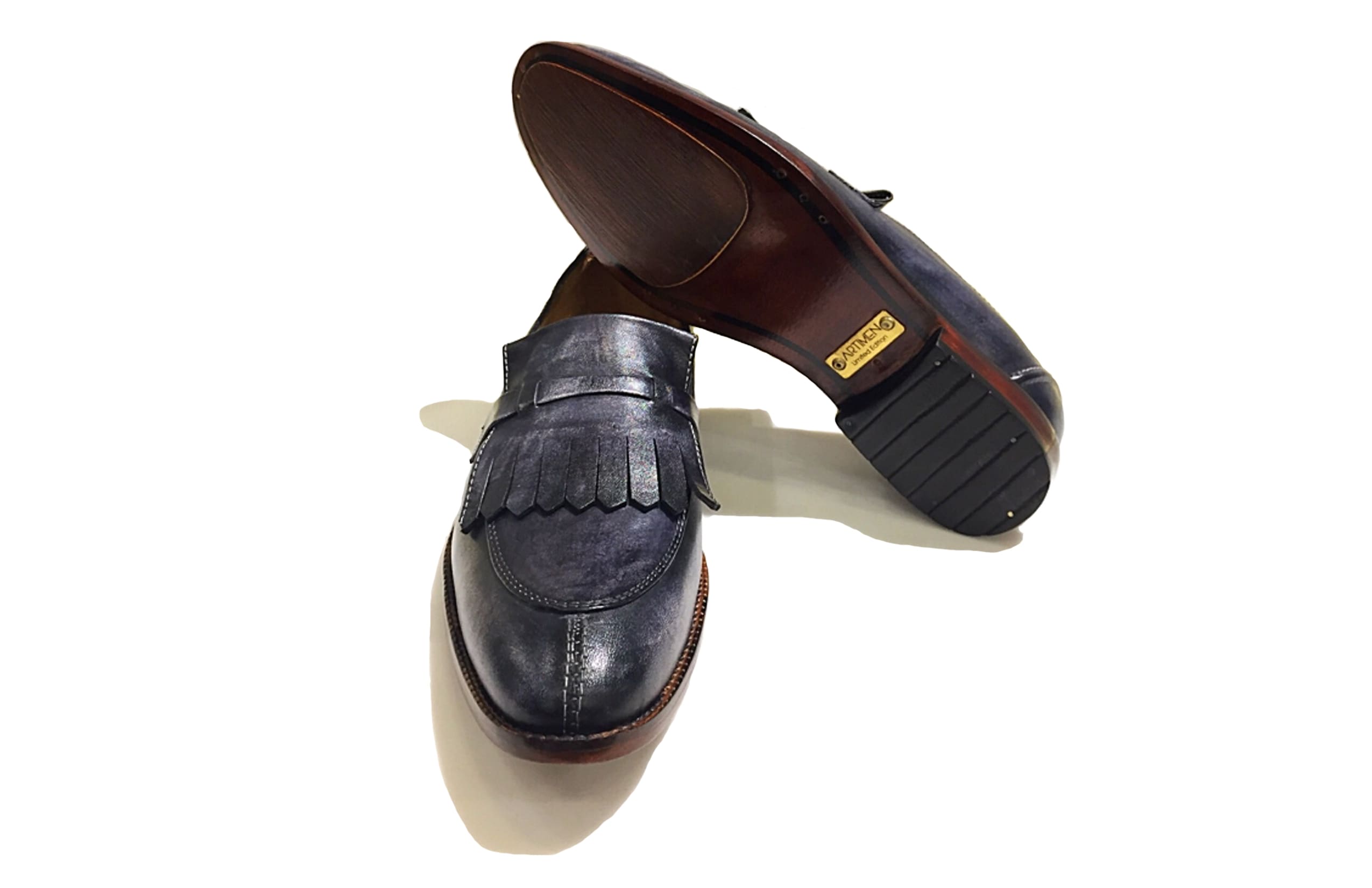 Grid Fringes Loafers