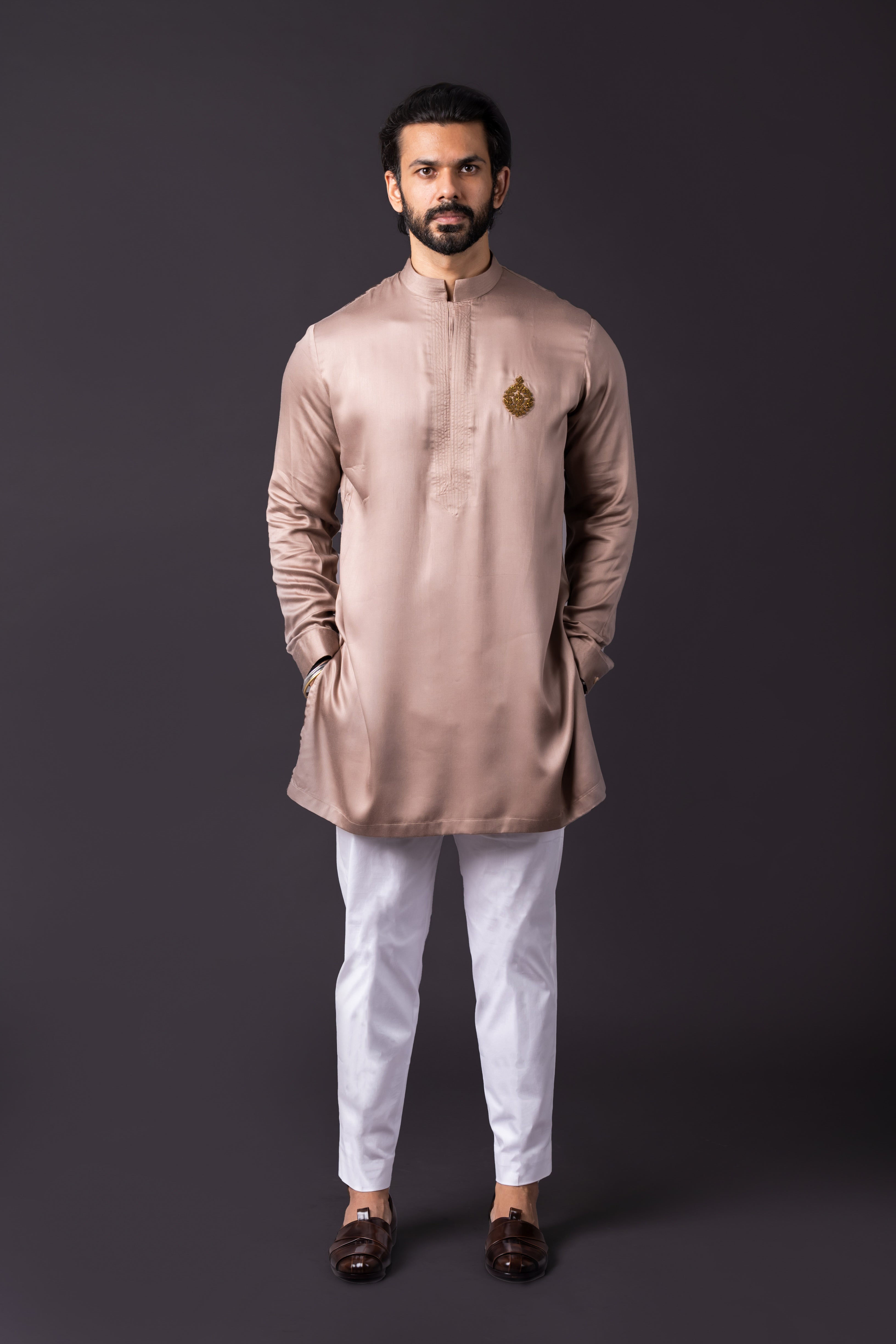 Dusty Pink Embellished Kurta