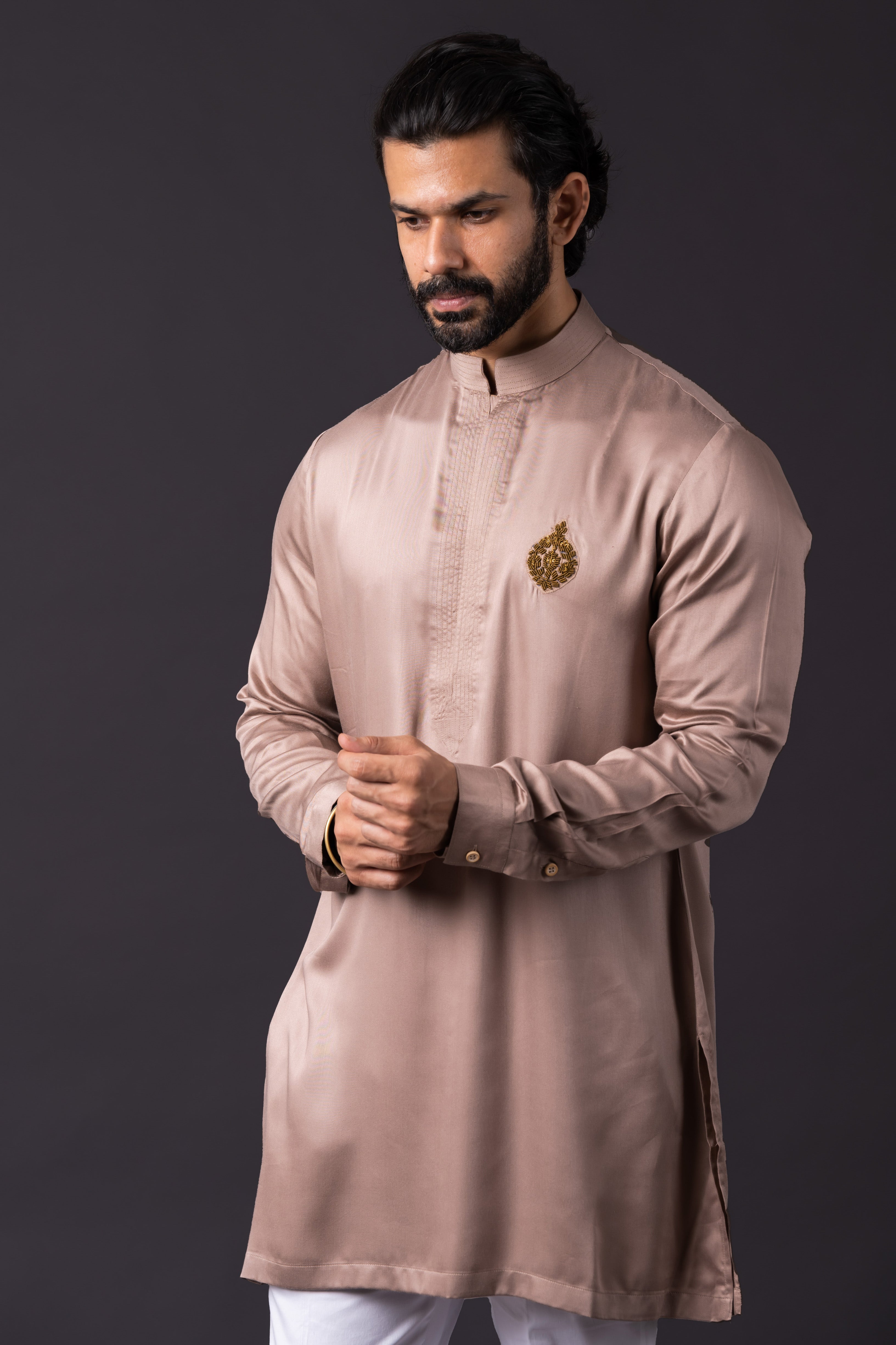 Dusty Pink Embellished Kurta