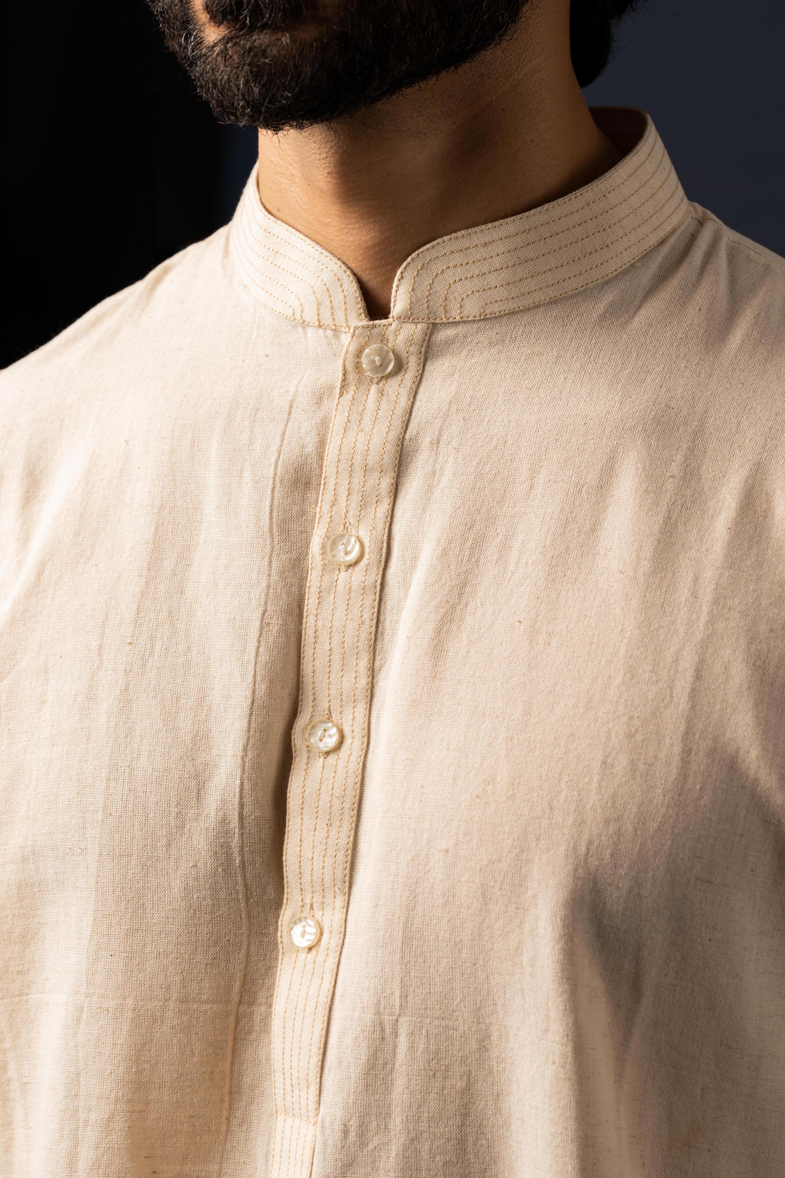 Beige Classic kurta