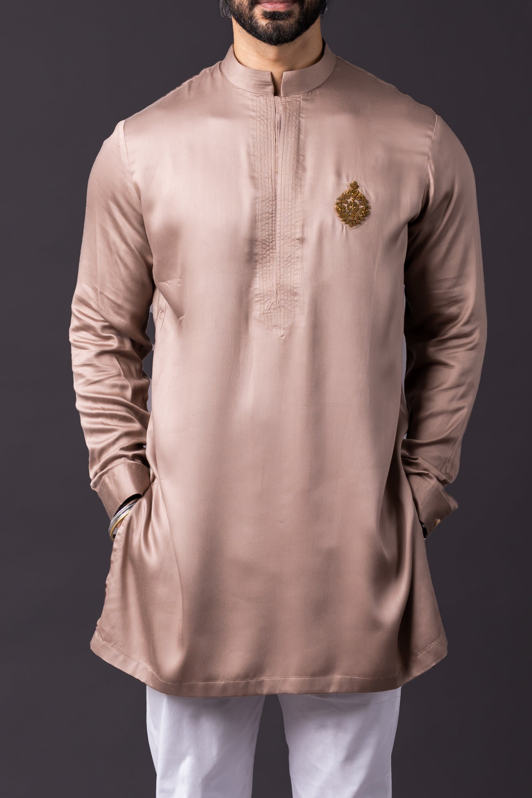 Dusty Pink Embellished Kurta