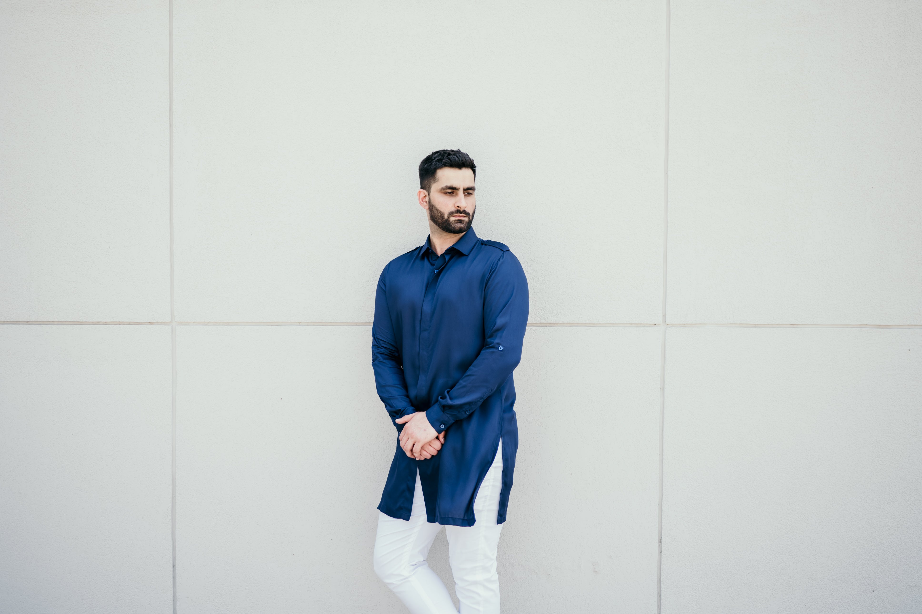 Blue Shirt Kurta