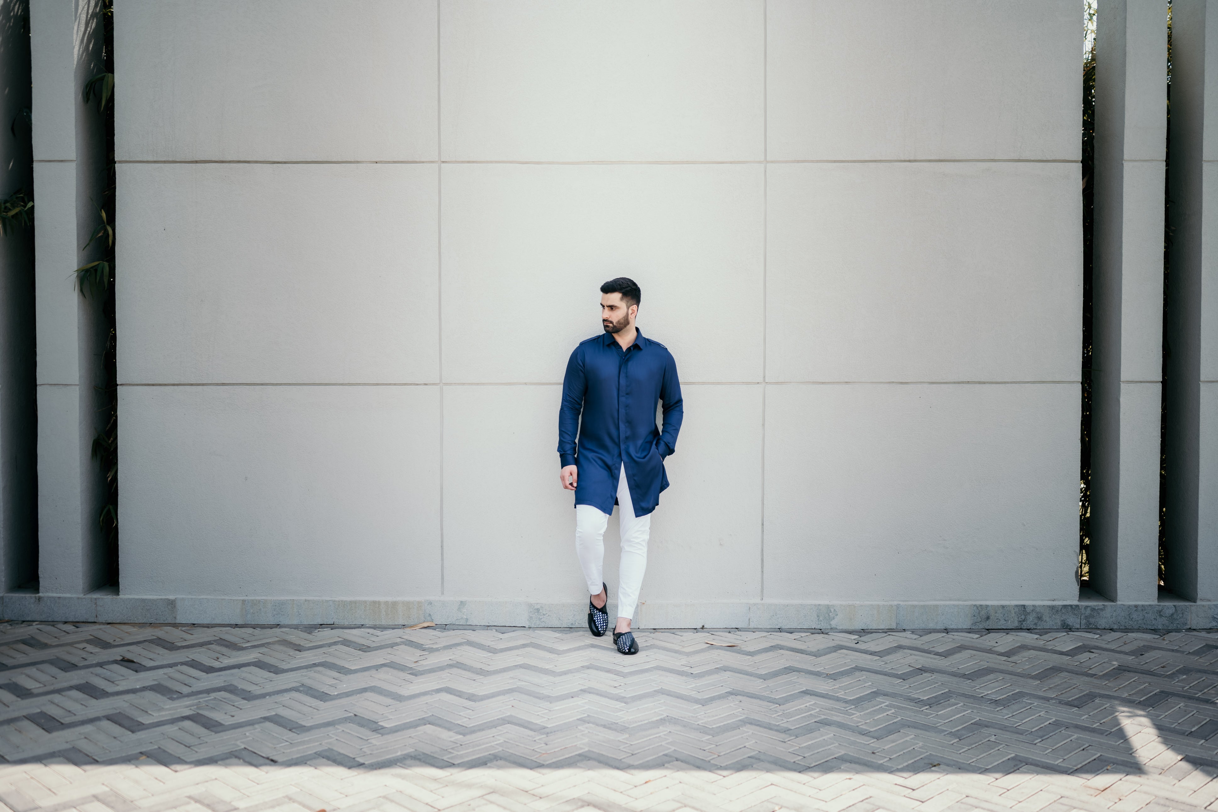 Blue Shirt Kurta