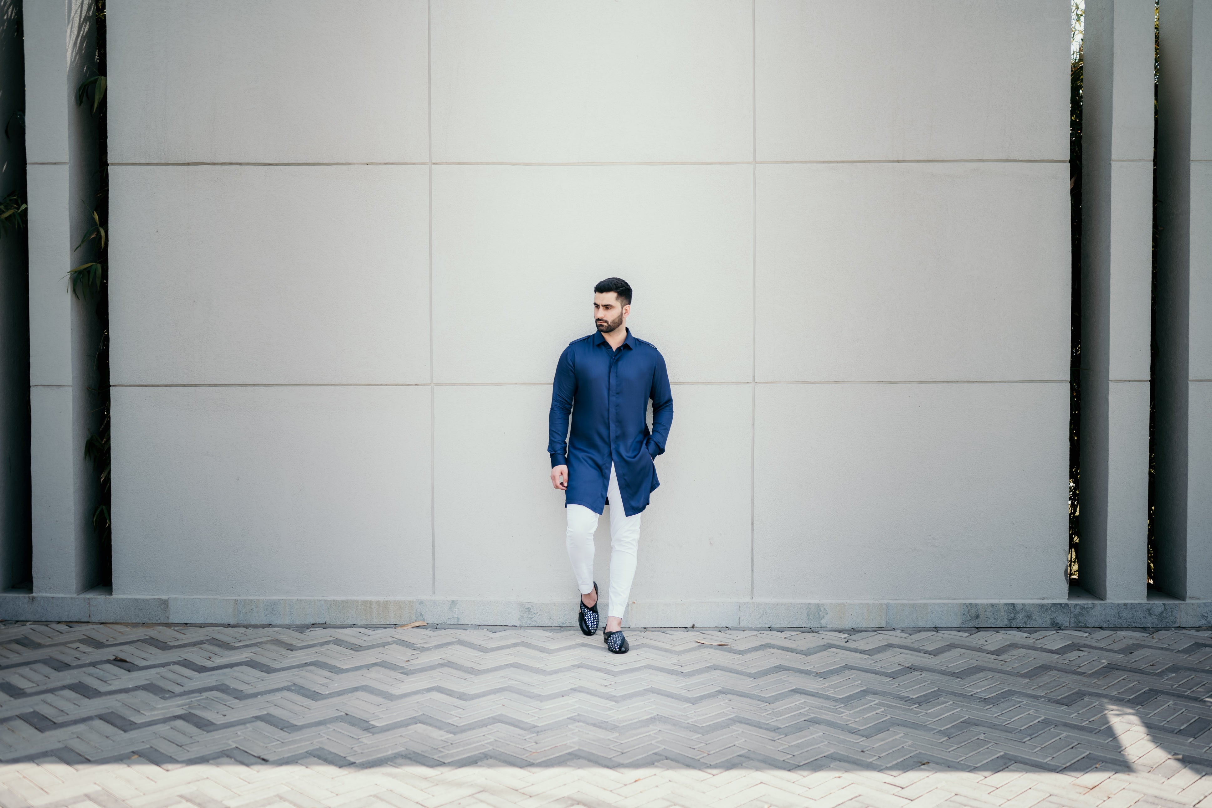 Blue Shirt Kurta