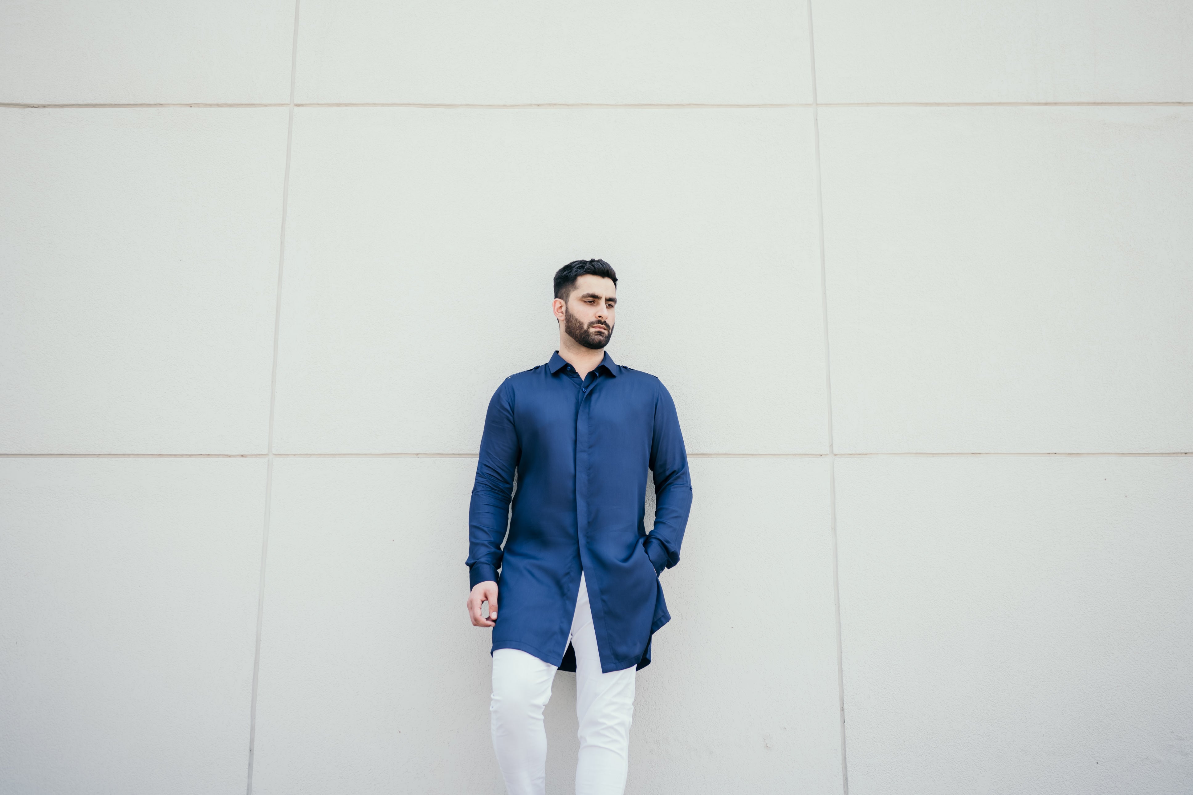 Blue Shirt Kurta