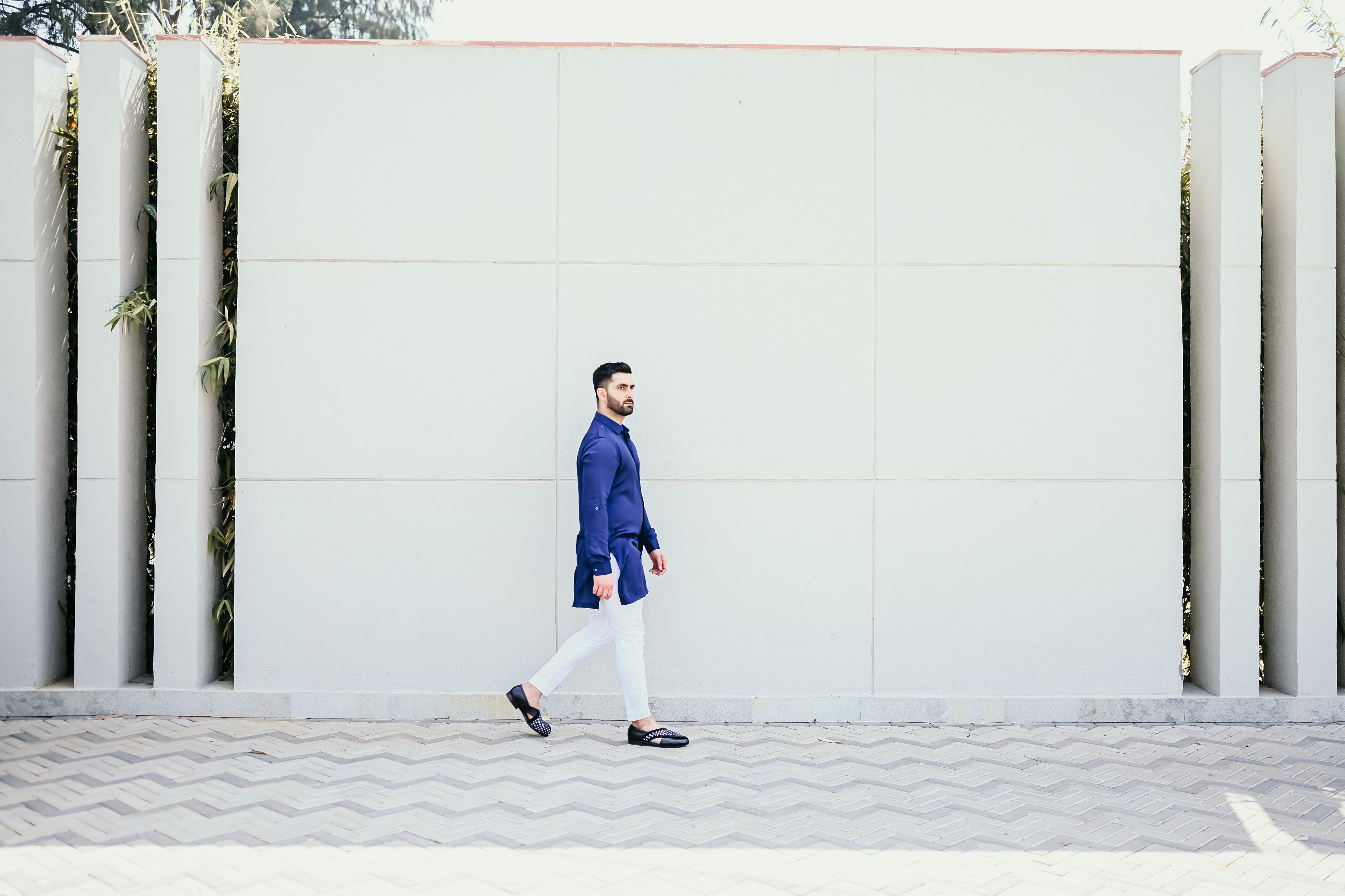 Blue Shirt Kurta