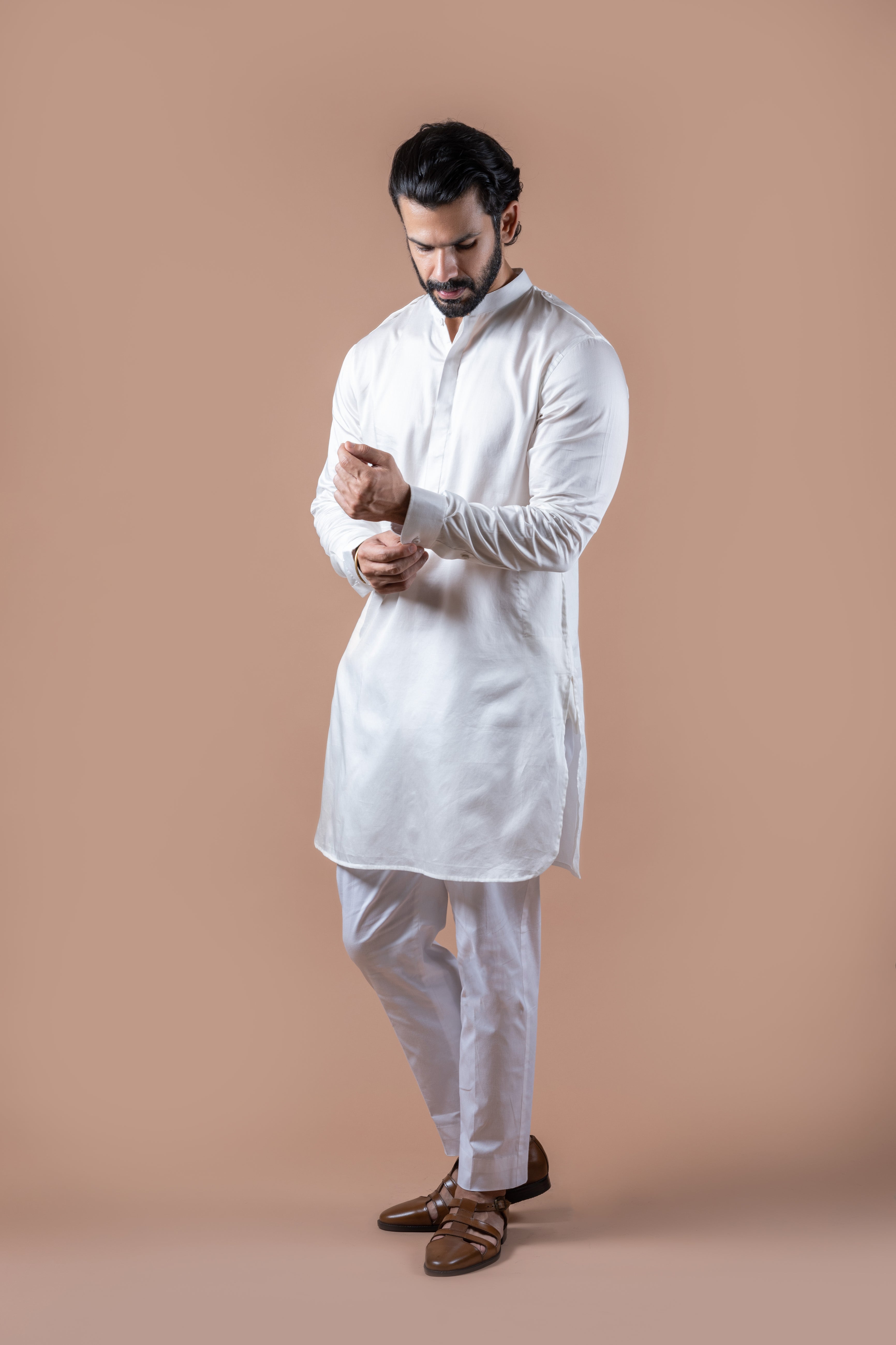 Ivory Shoulder Flap Kurta