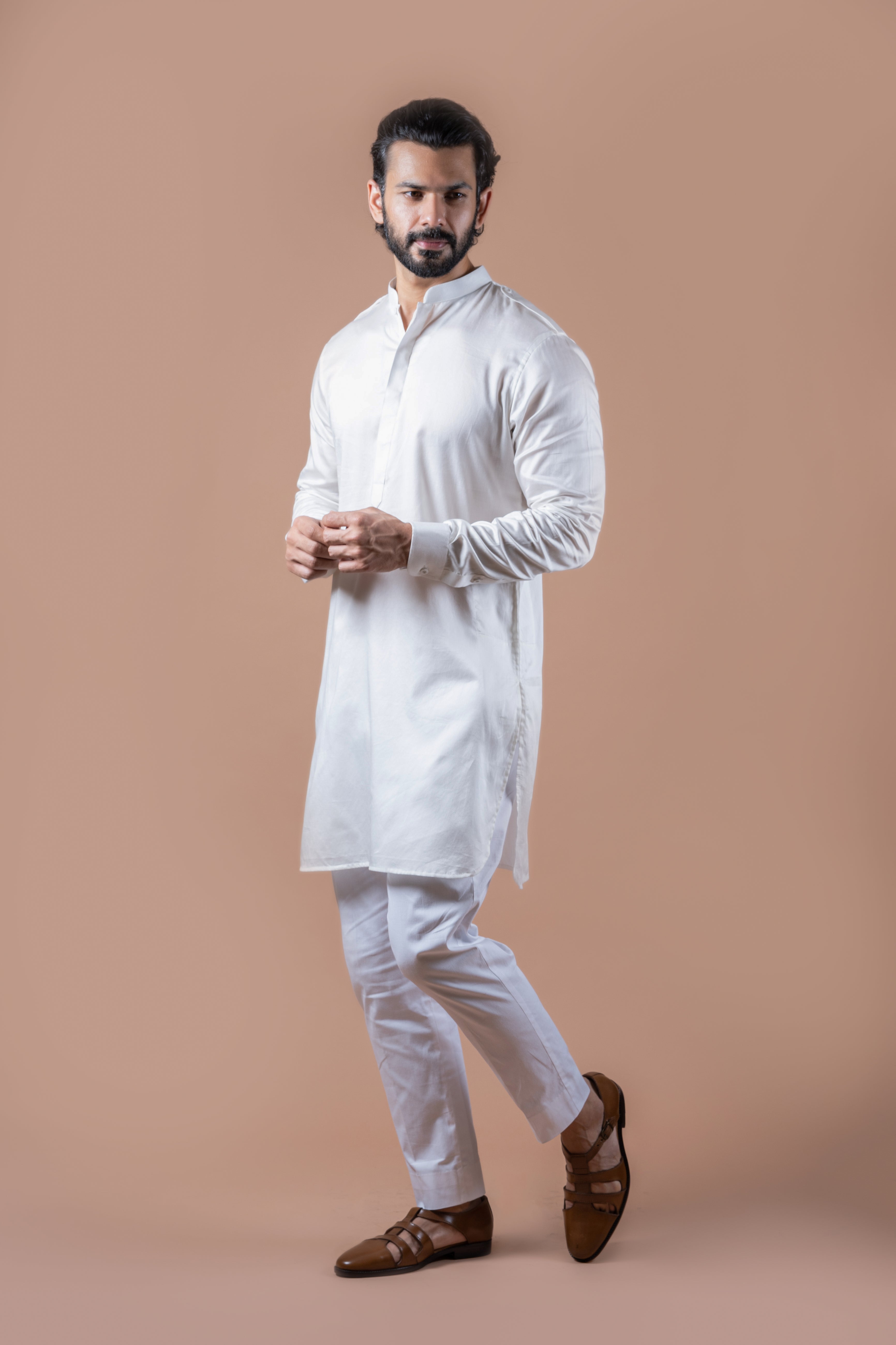 Ivory Shoulder Flap Kurta
