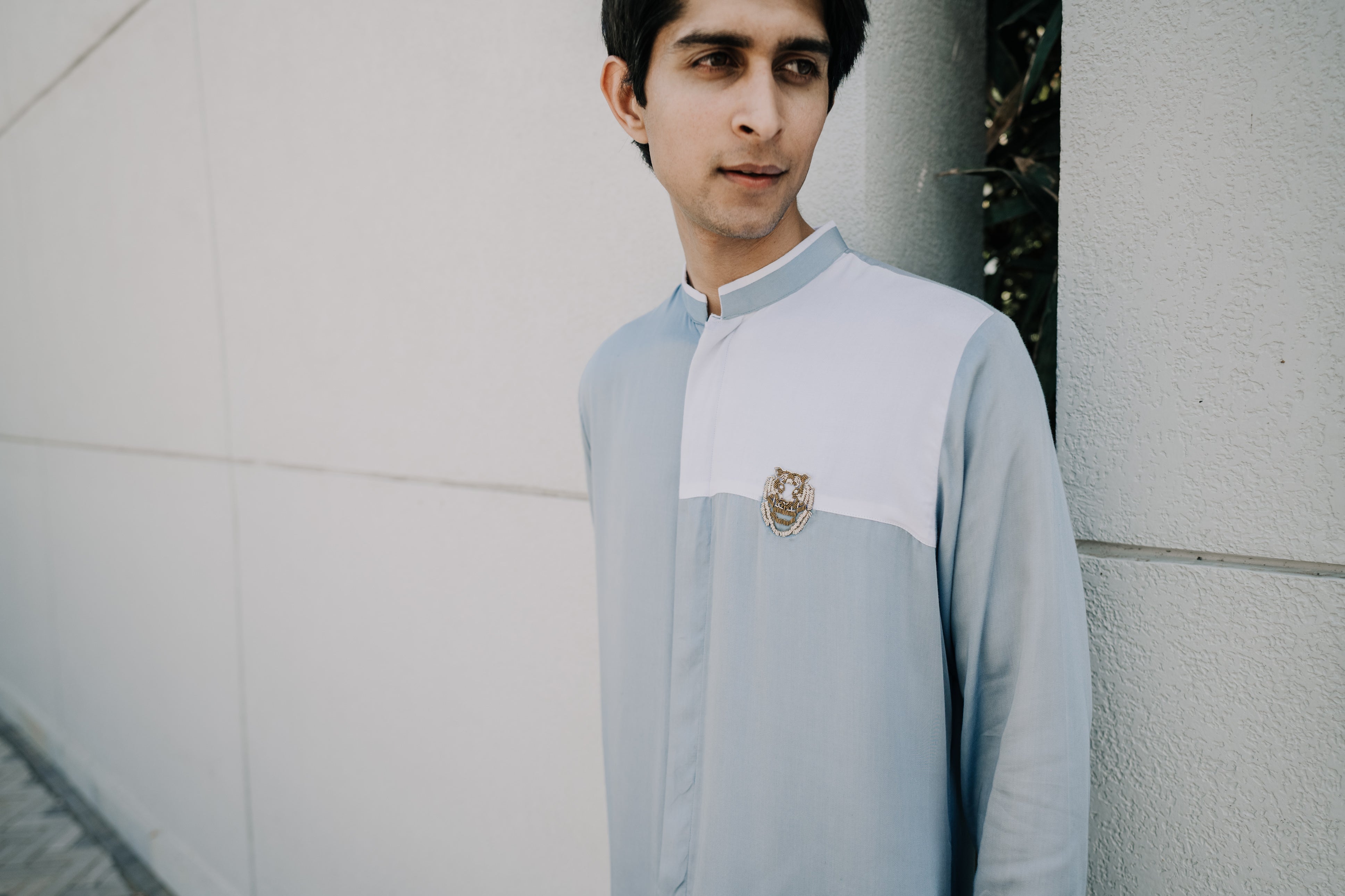 Tiger Embellished Shirt Kurta
