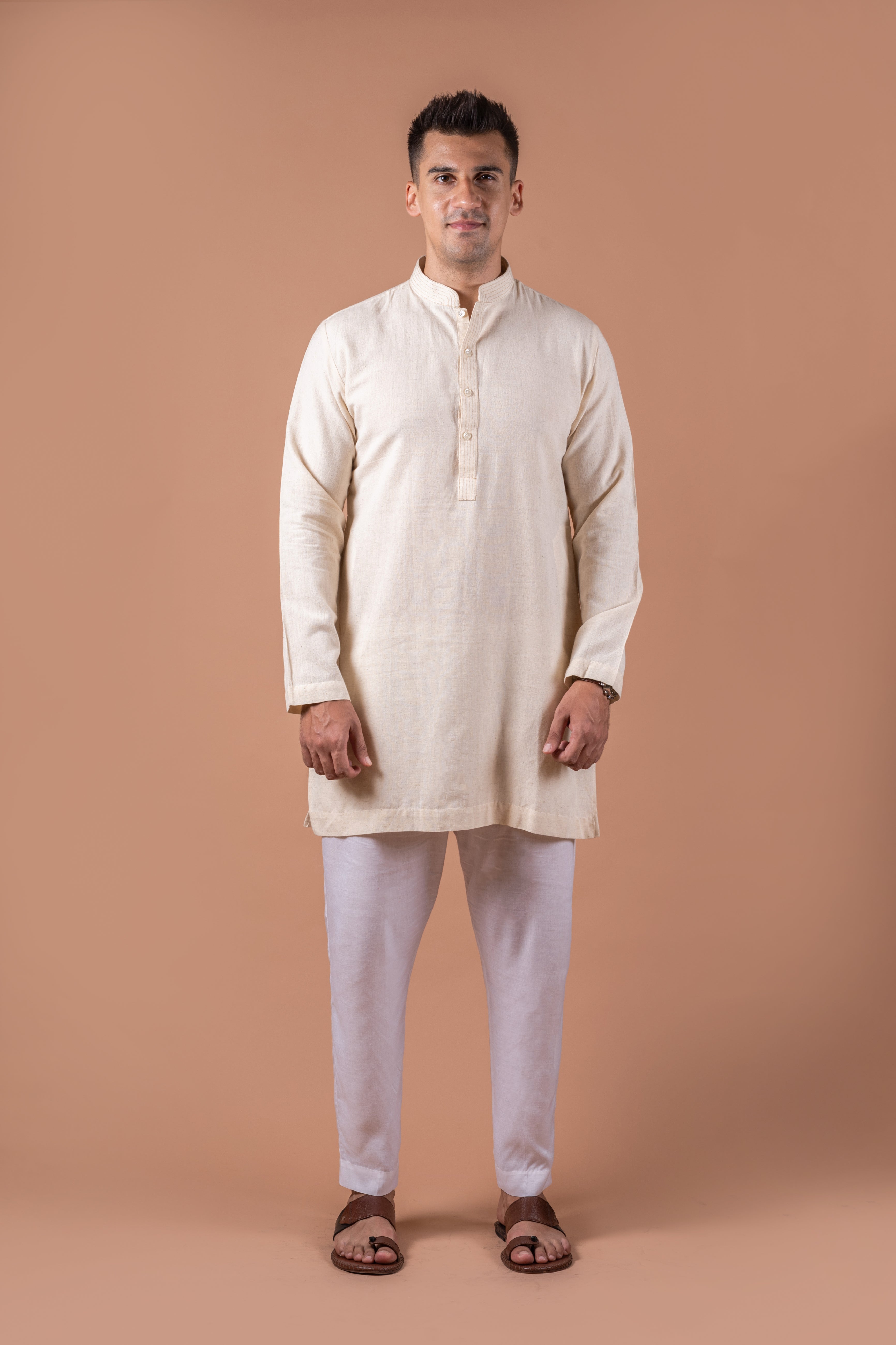 Beige Classic kurta