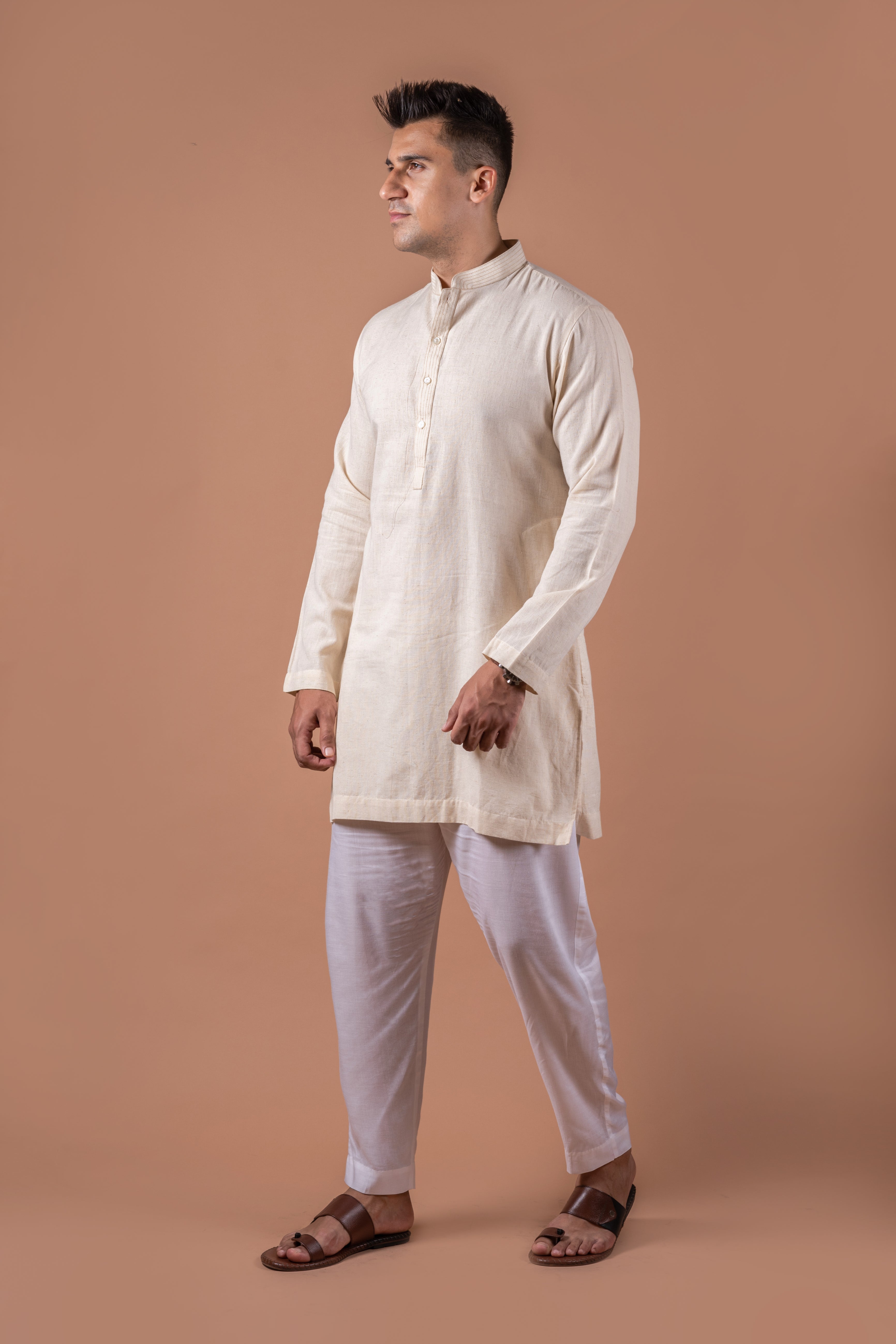 Beige Classic kurta