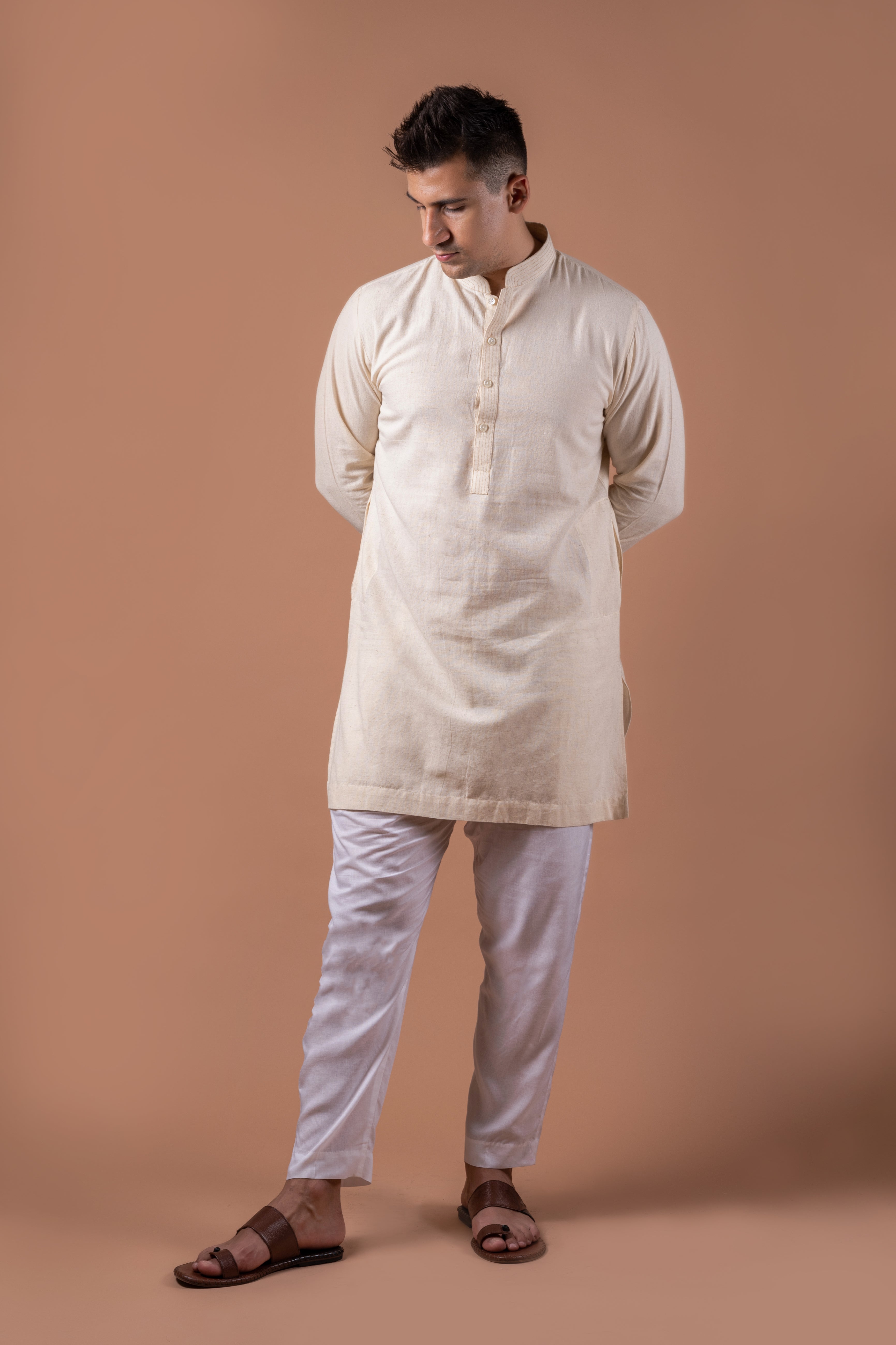 Beige Classic kurta