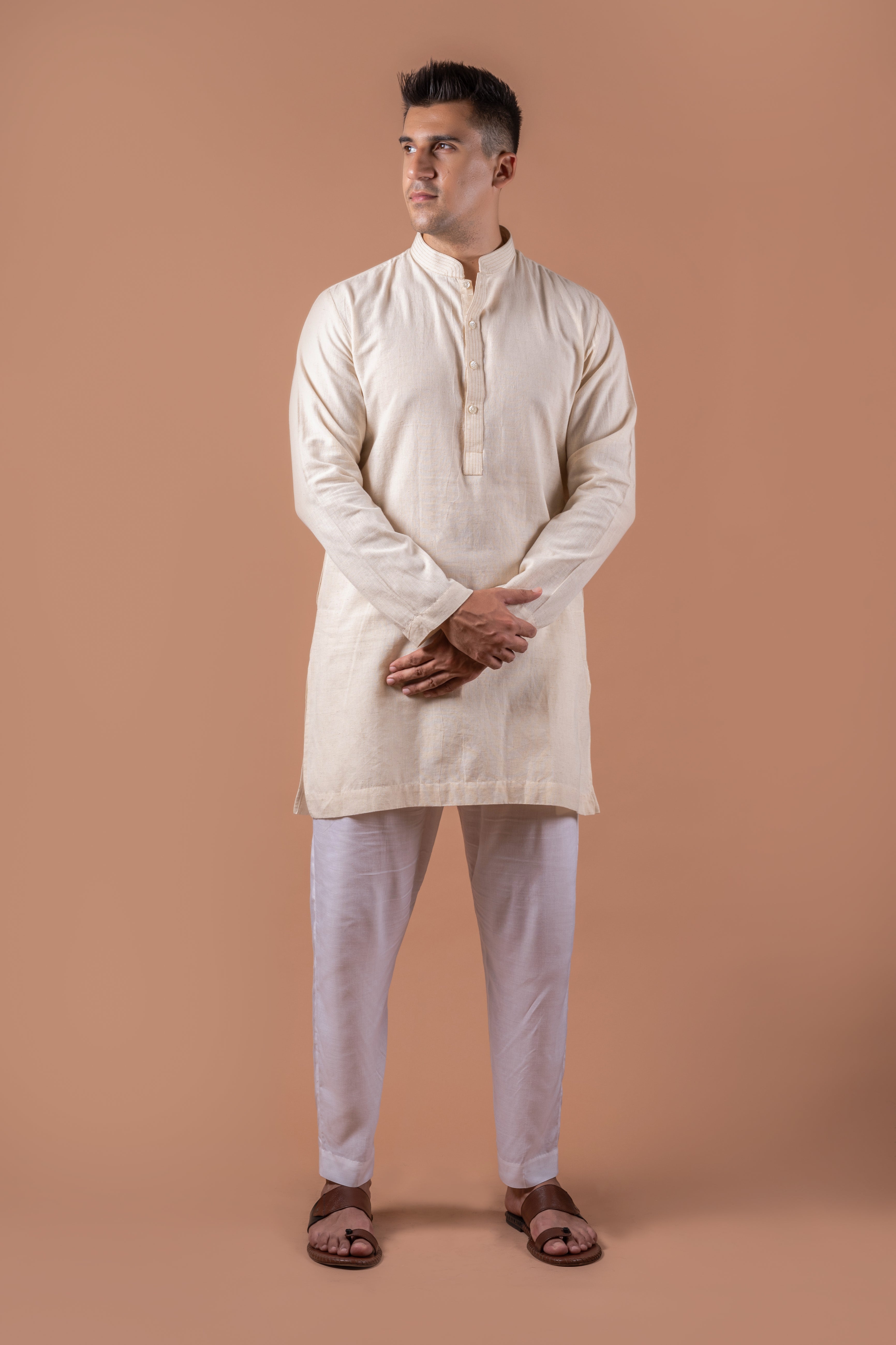 Beige Classic kurta