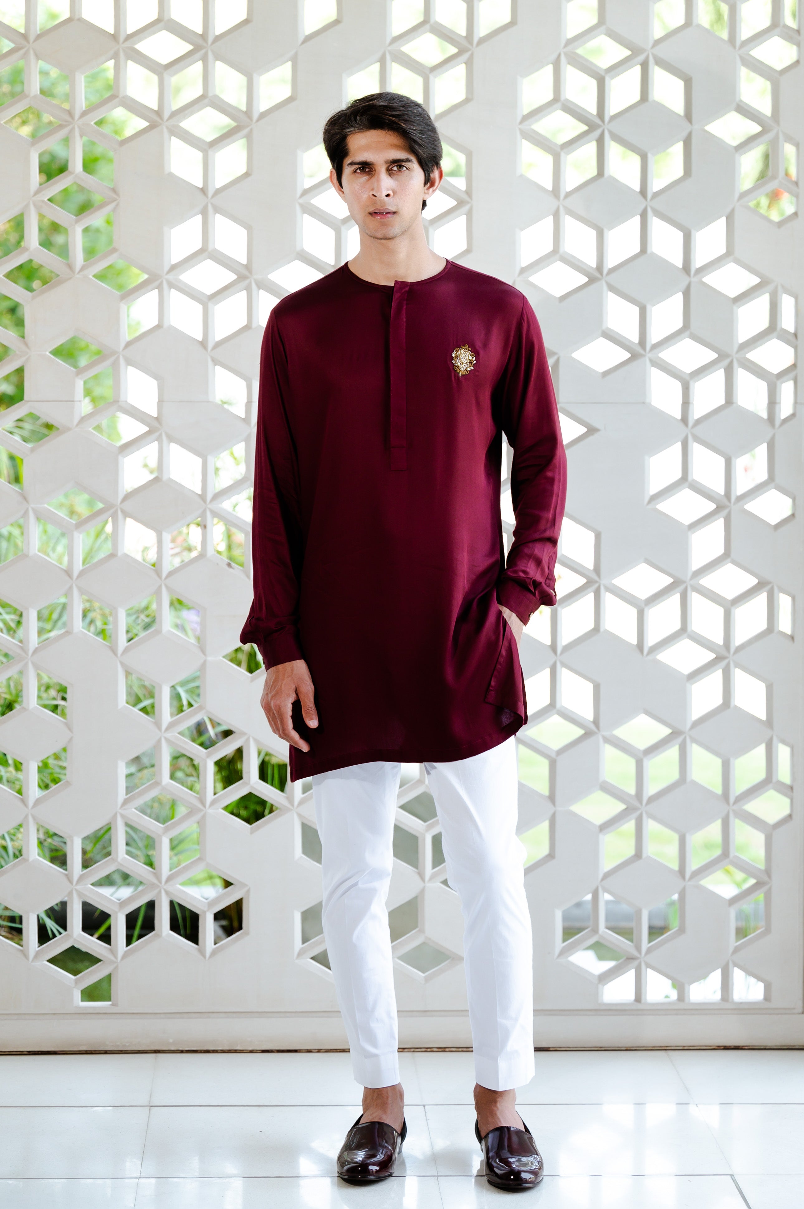 Classic Maroon Kurta Set