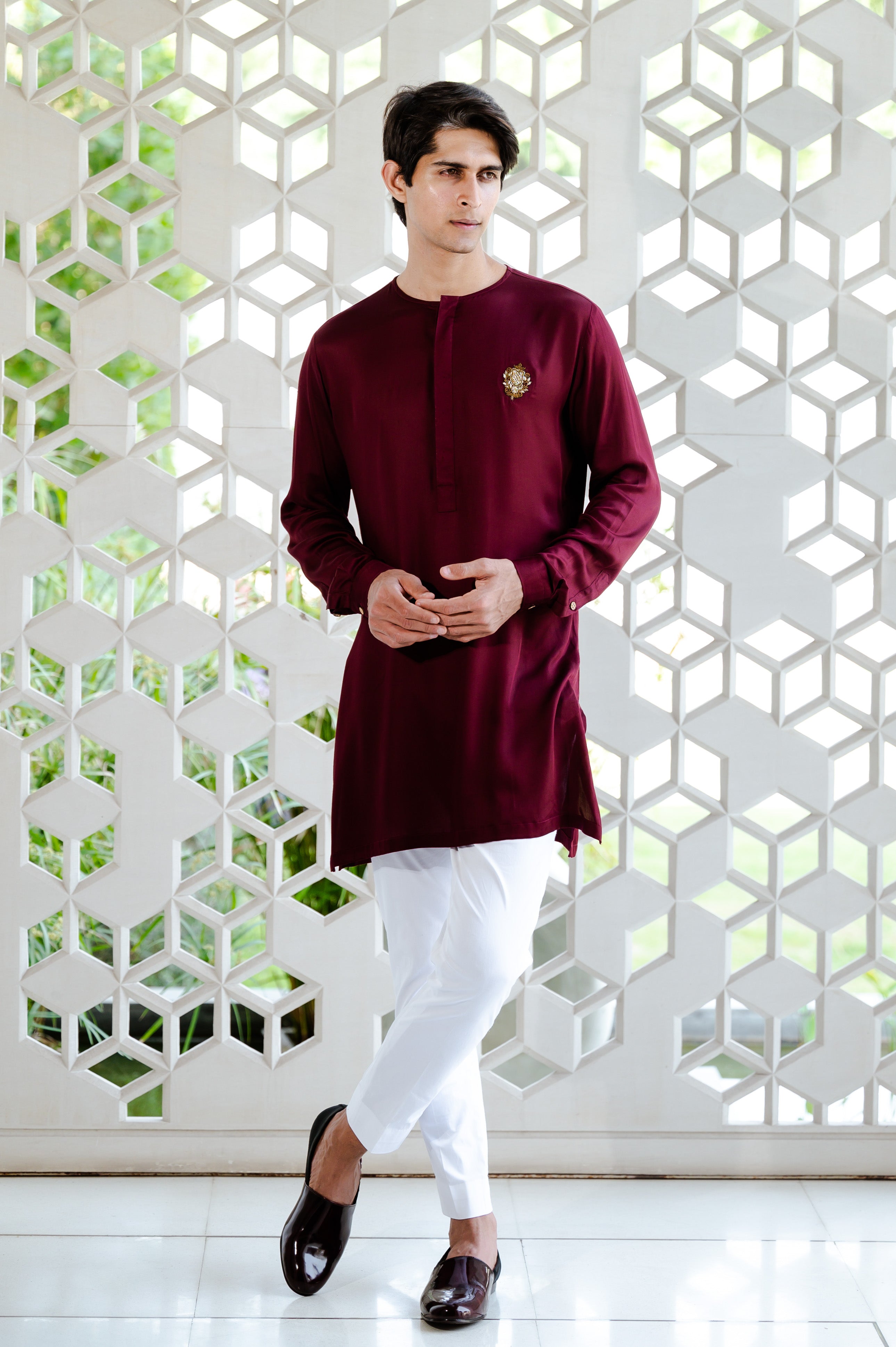 Classic Maroon Kurta Set