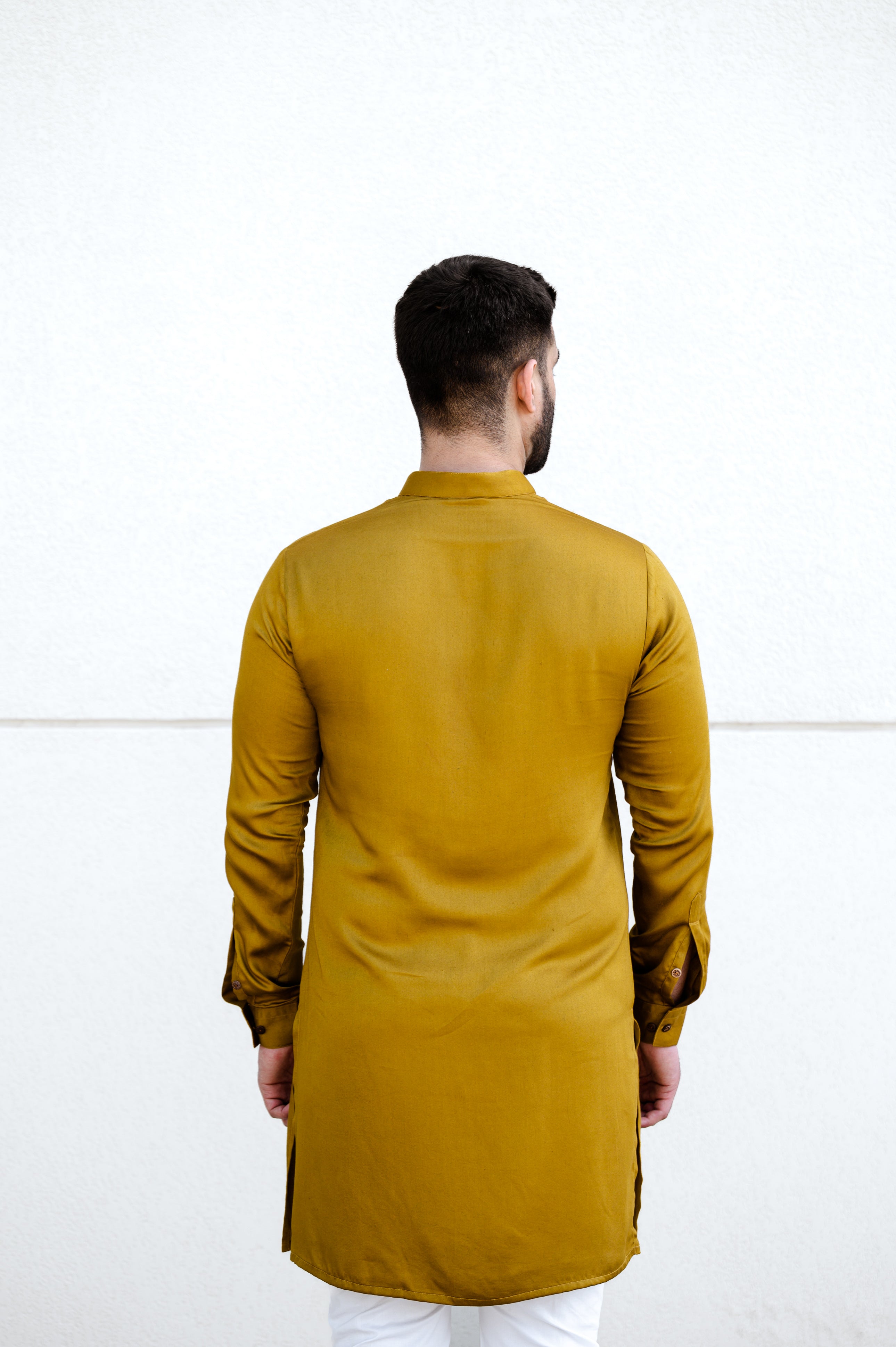 Mustard Shine Embellished Kurta