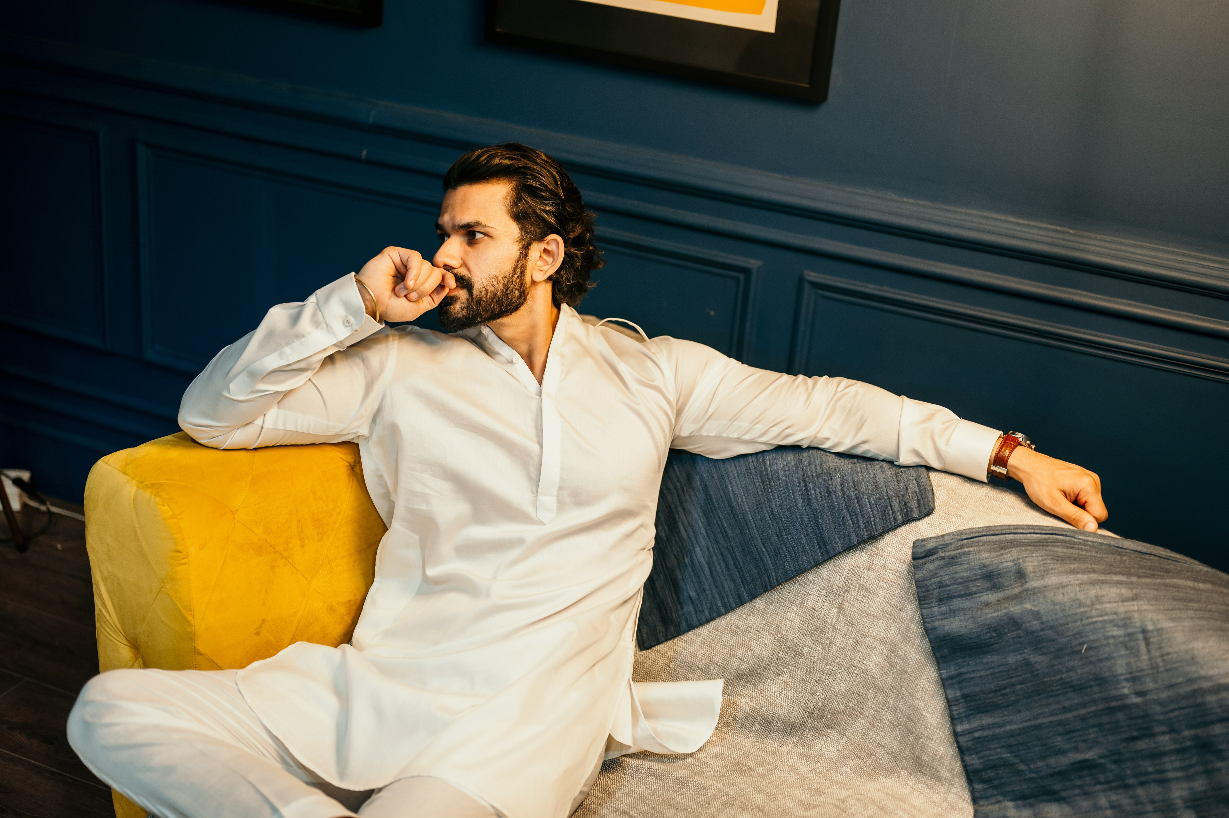 Ivory Shoulder Flap Kurta