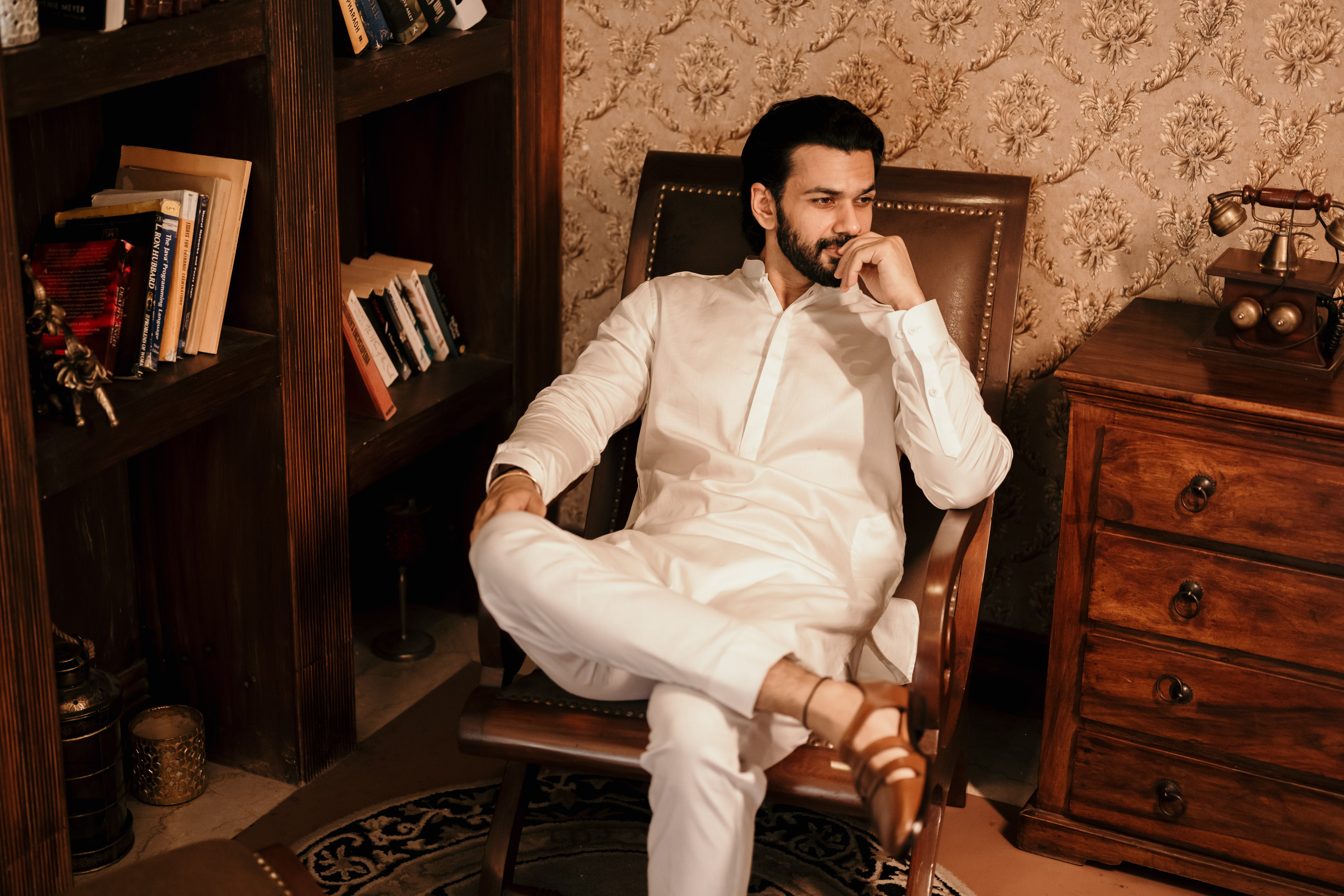 Ivory Shoulder Flap Kurta
