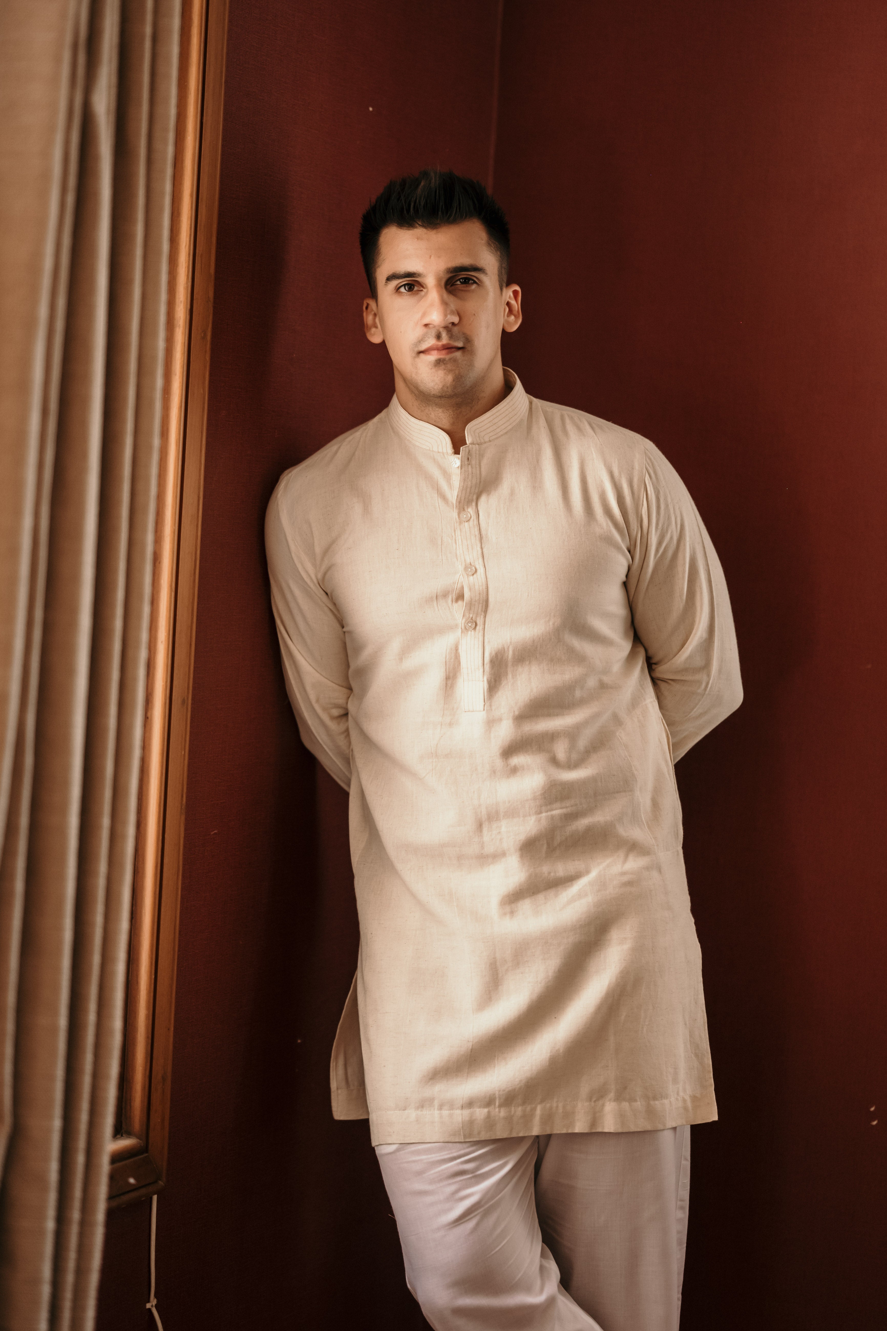 Beige Classic kurta