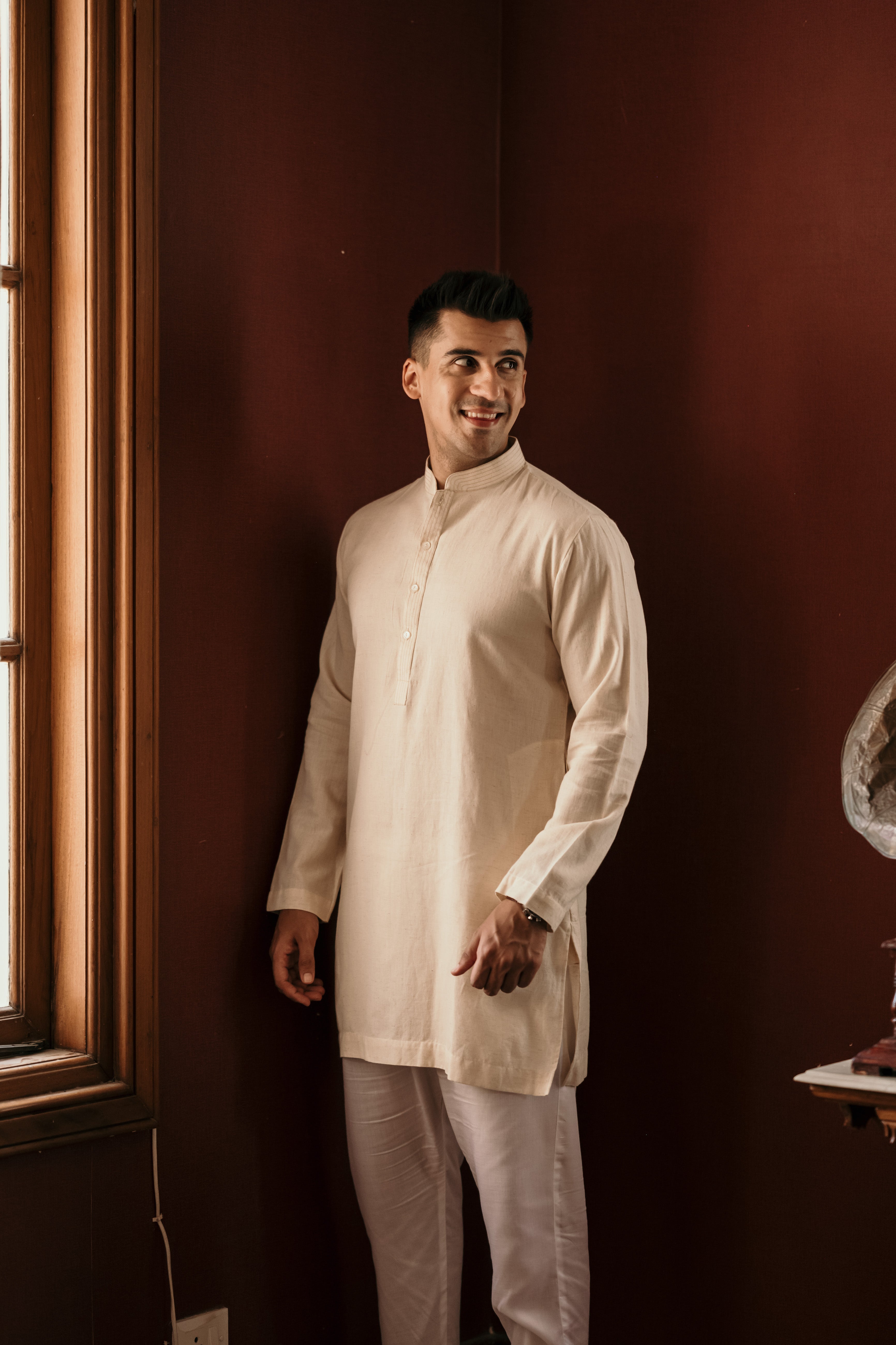 Beige Classic kurta