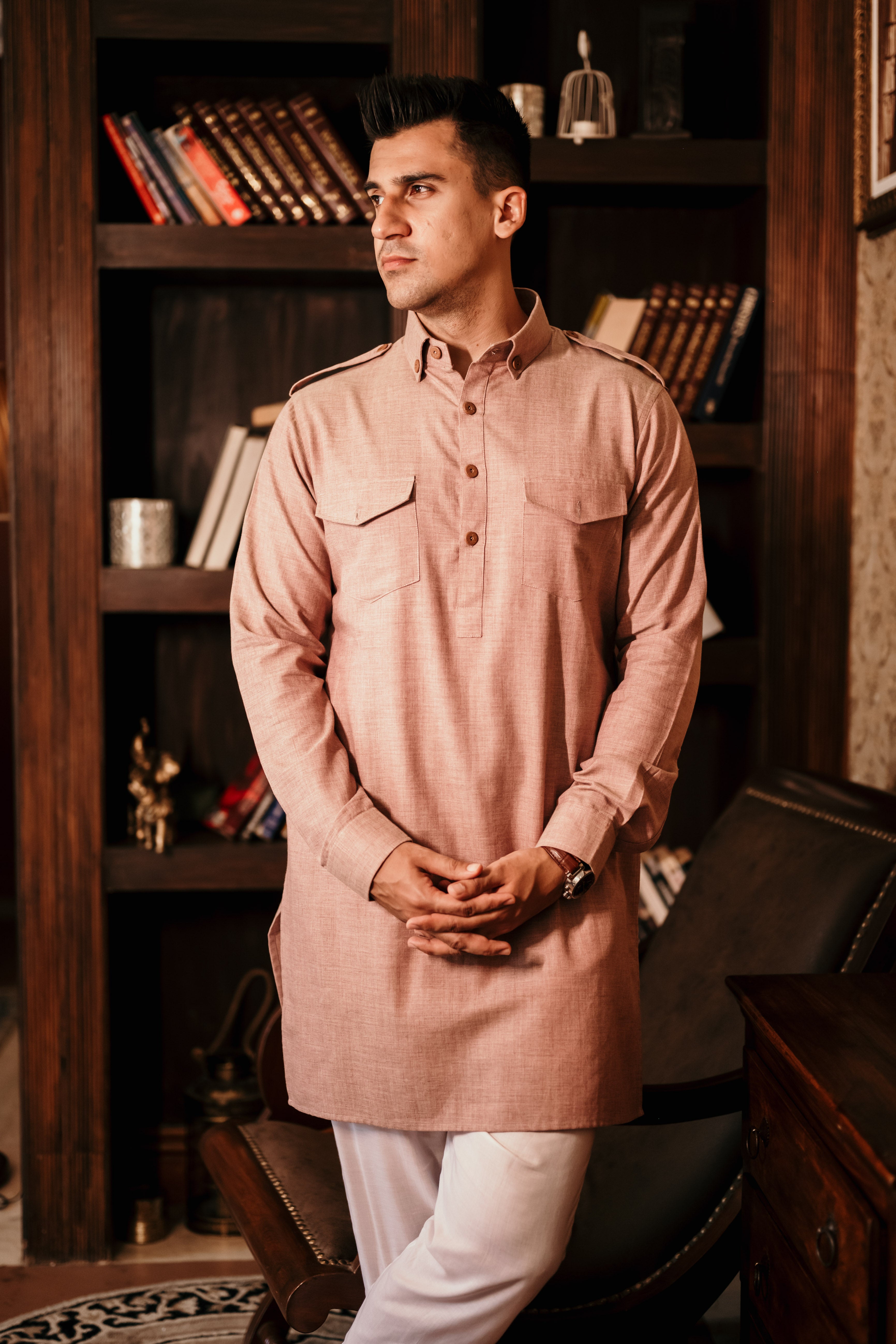 Dusty Rose Pathani