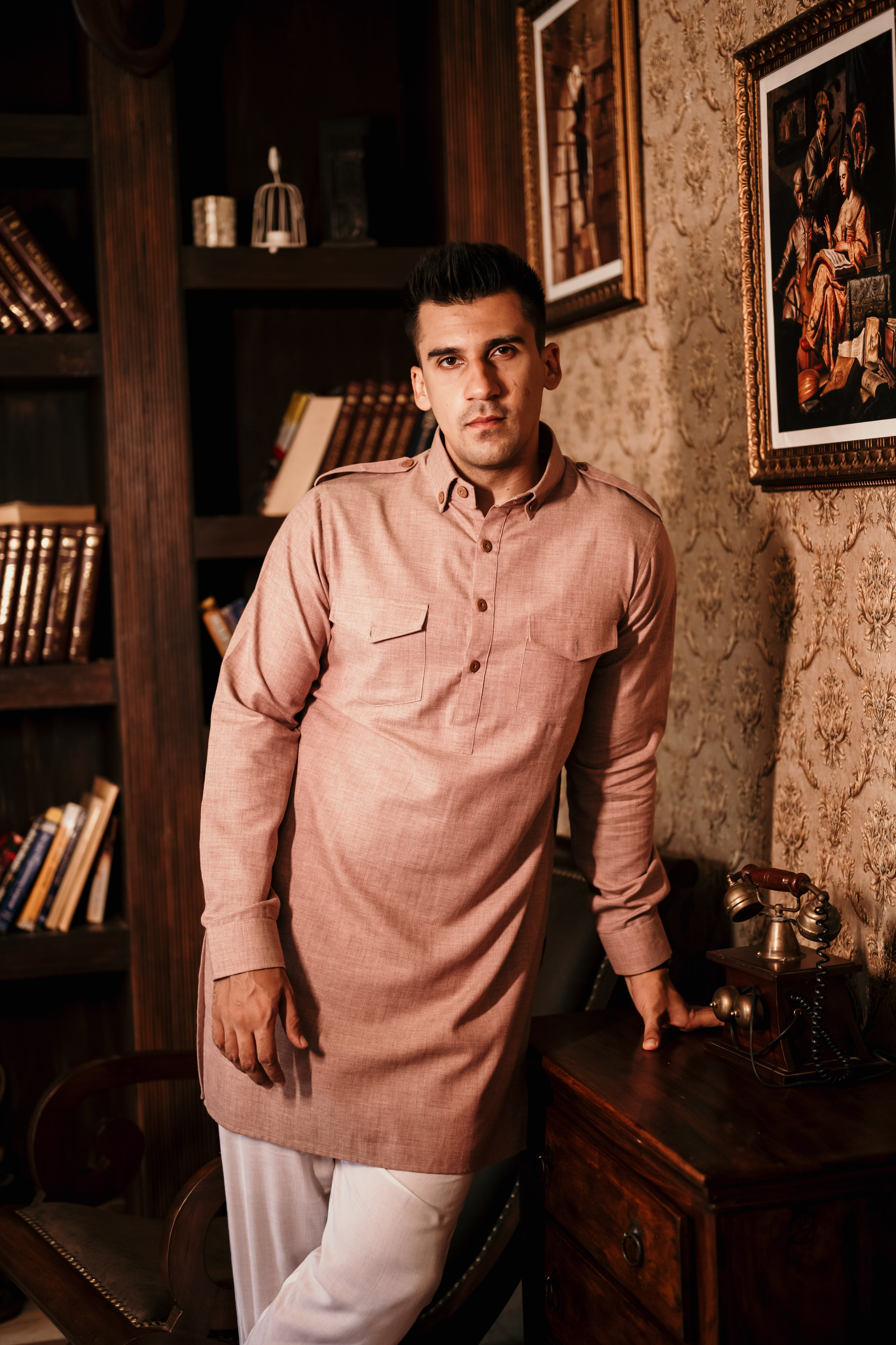 Dusty Rose Pathani