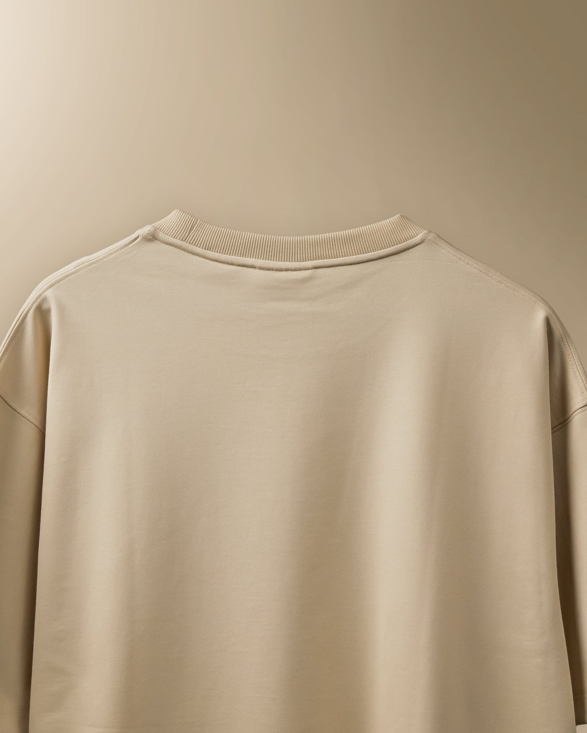 Drop Shoulder Beige T-shirt