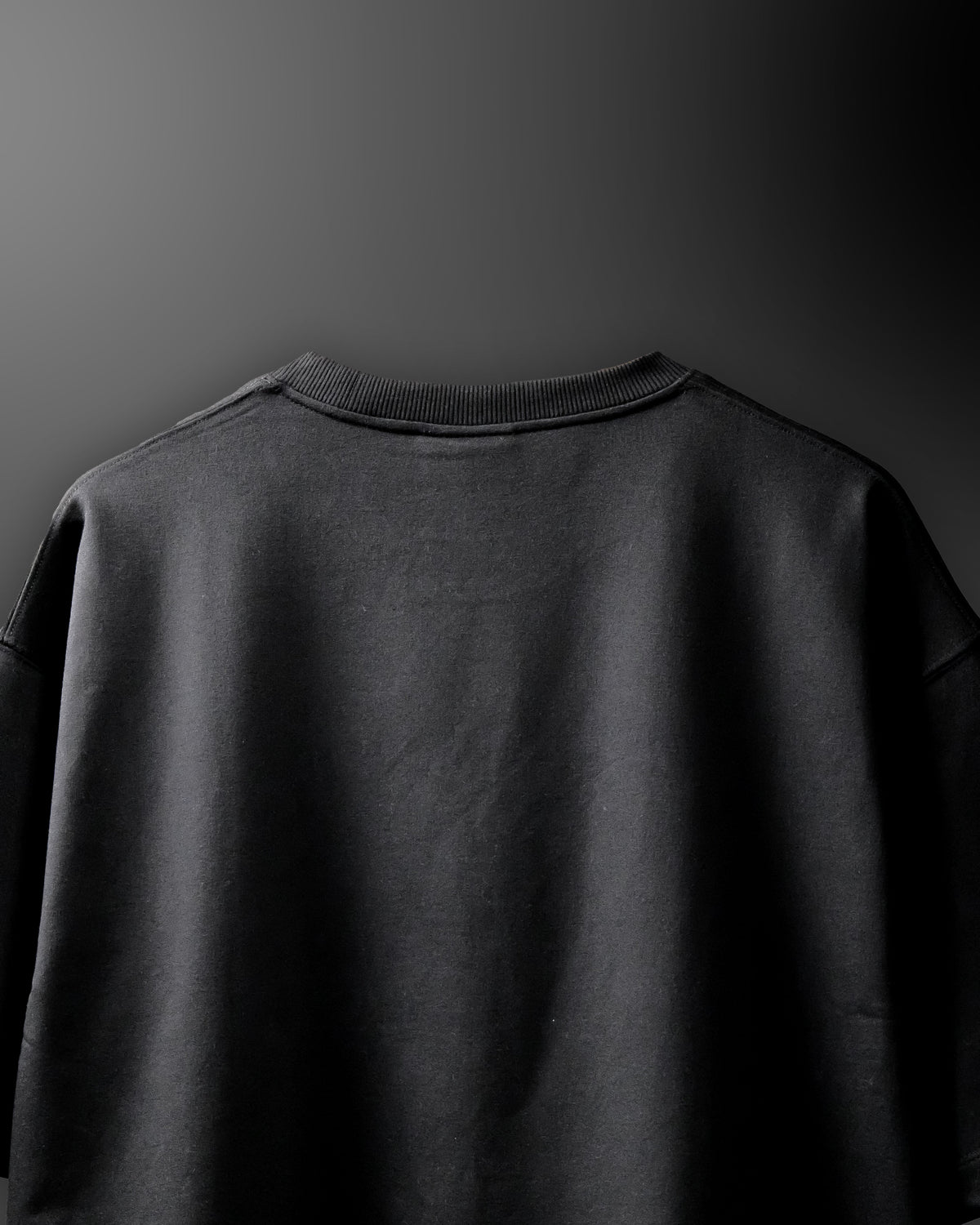 Drop Shoulder Black T-shirt