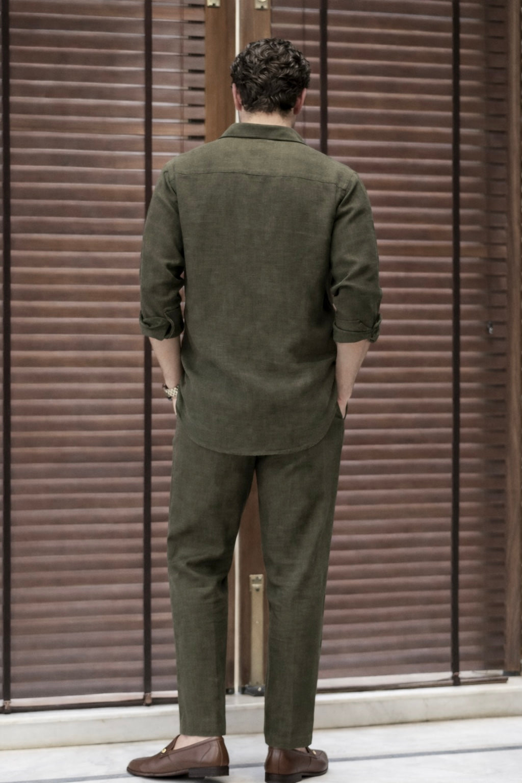 Green Linen Shirt