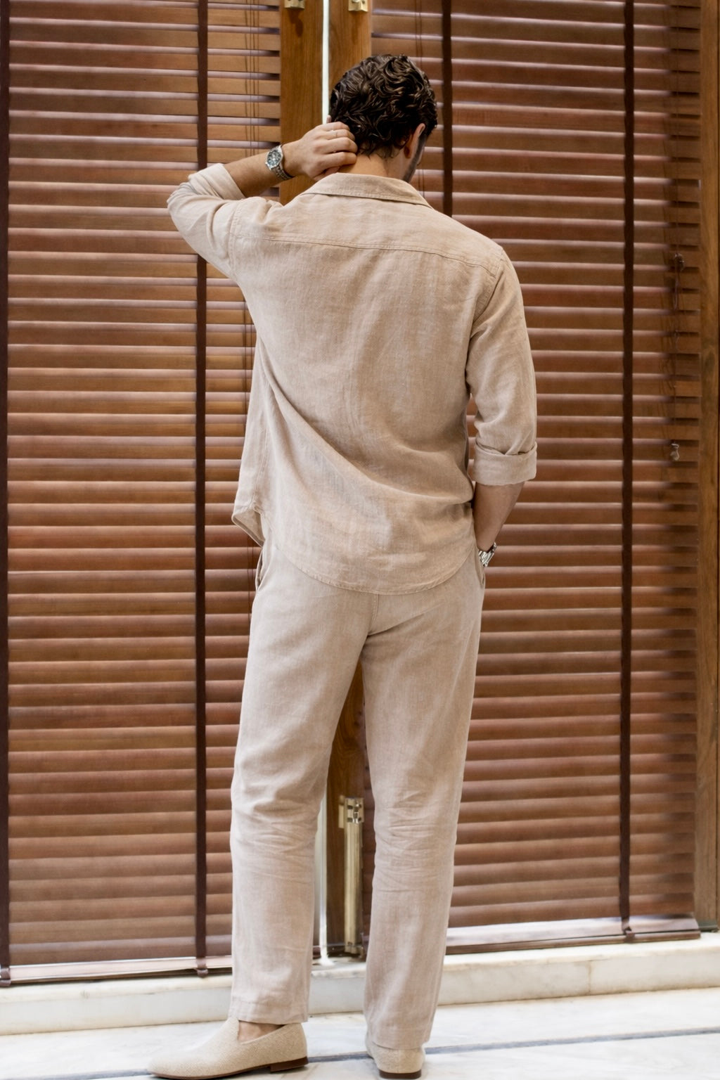Beige Linen Shirt