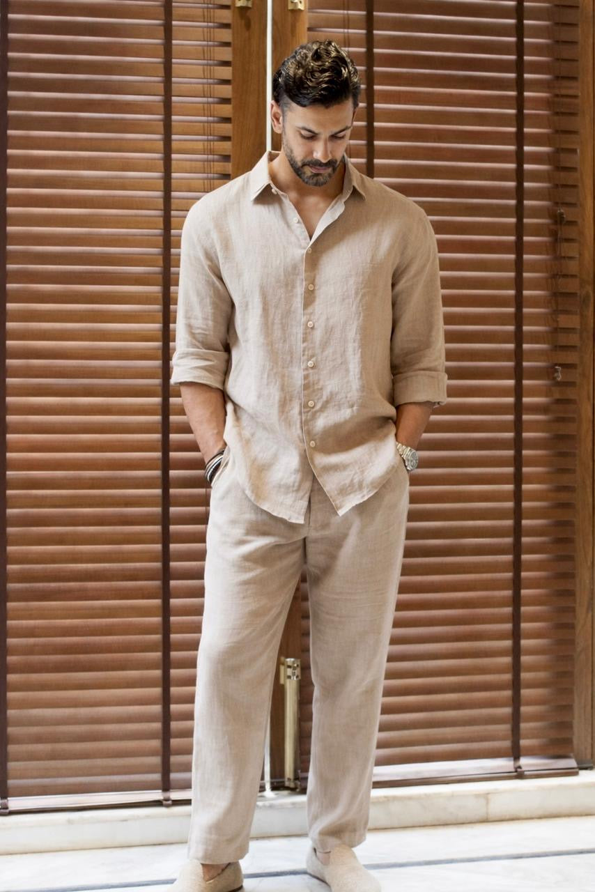 Linen Beige Pants