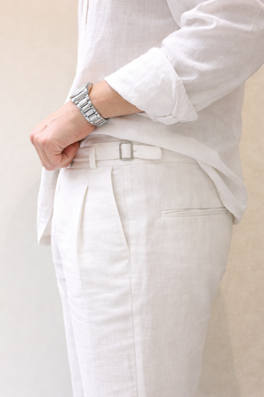 Linen White Pants