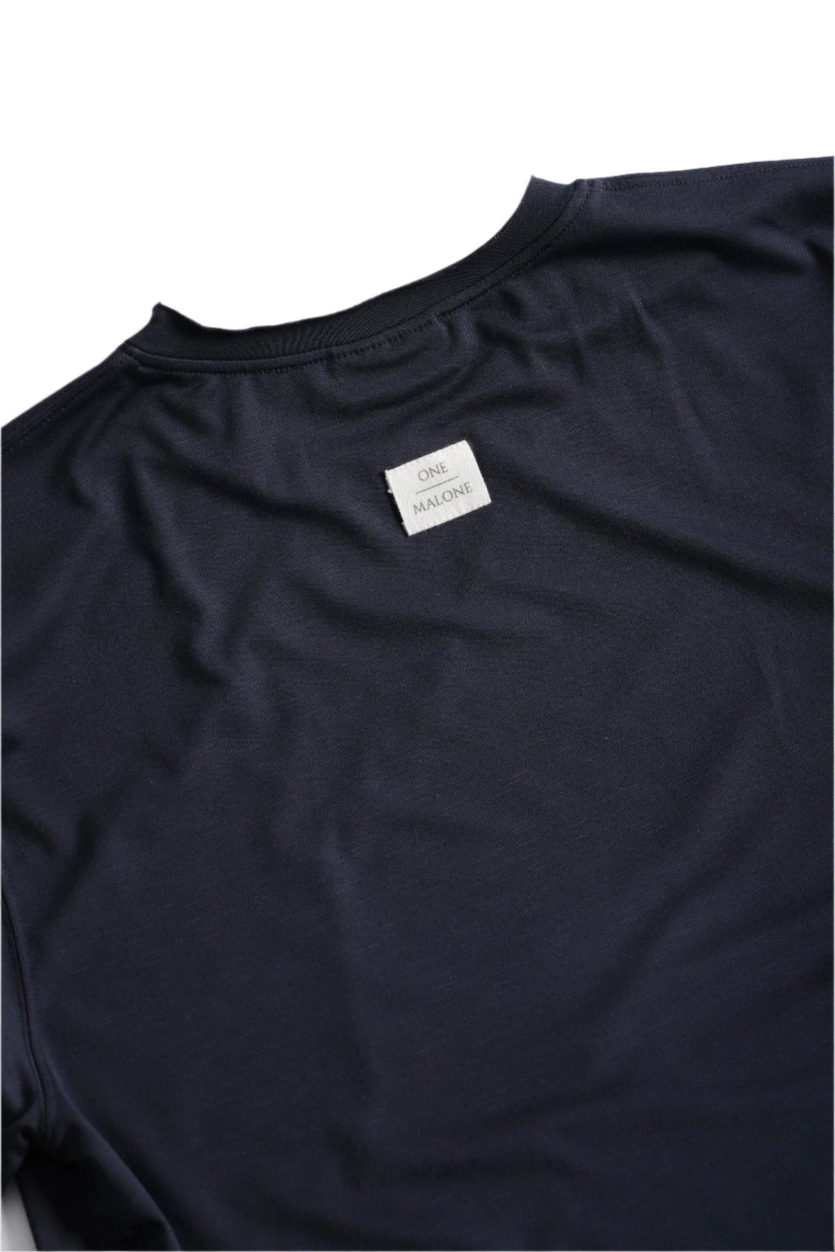SLUB CREW NECK T-Shirt - Navy Blue