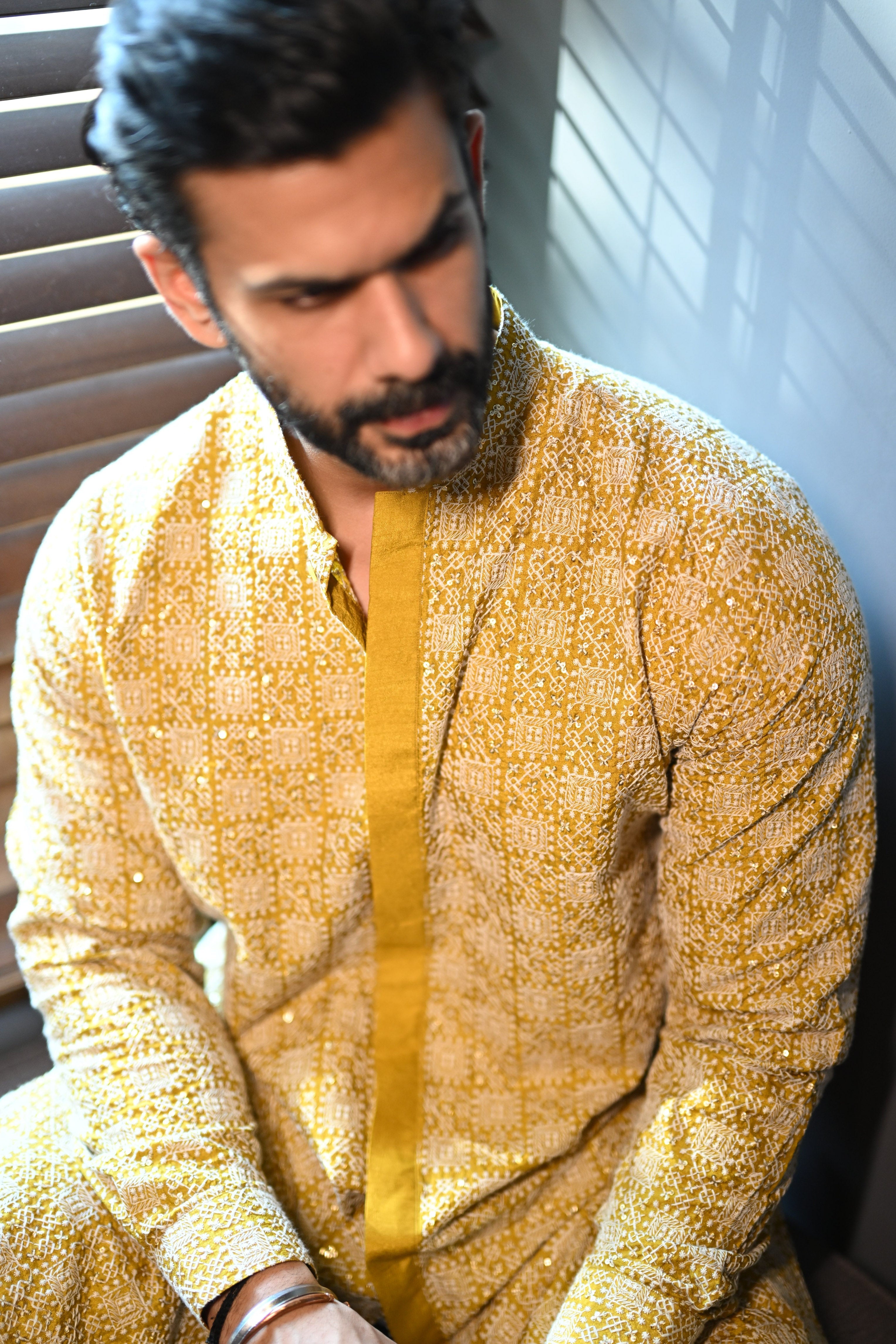 Canary Self Shirt Kurta Set