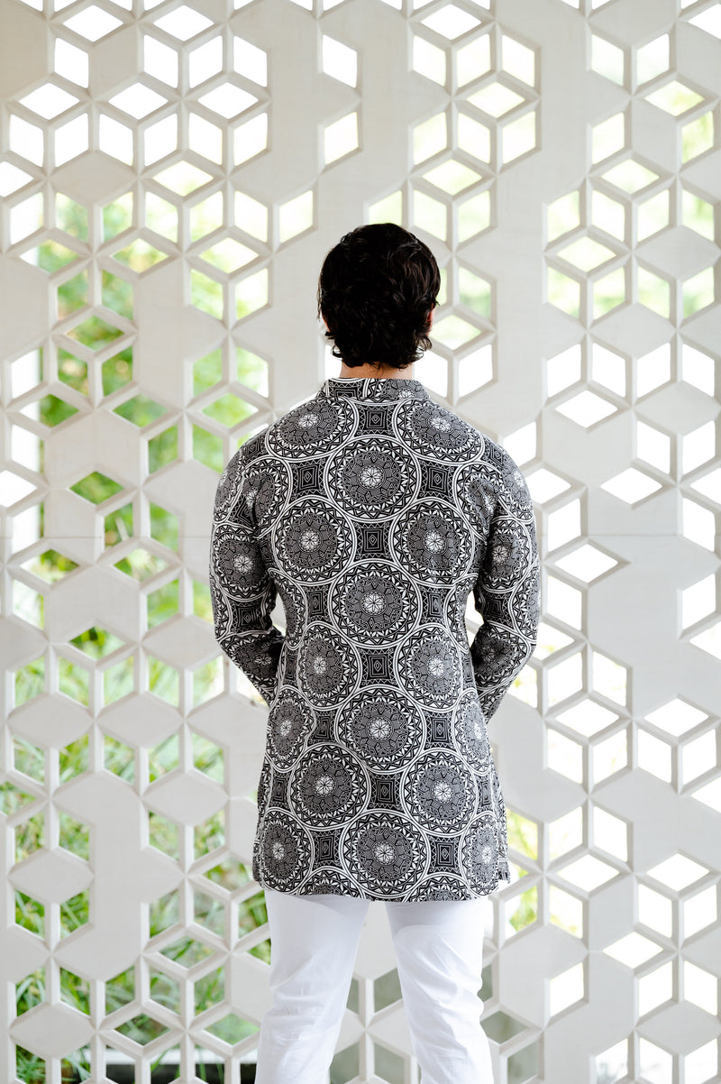 Zaprint Shirt Kurta Set