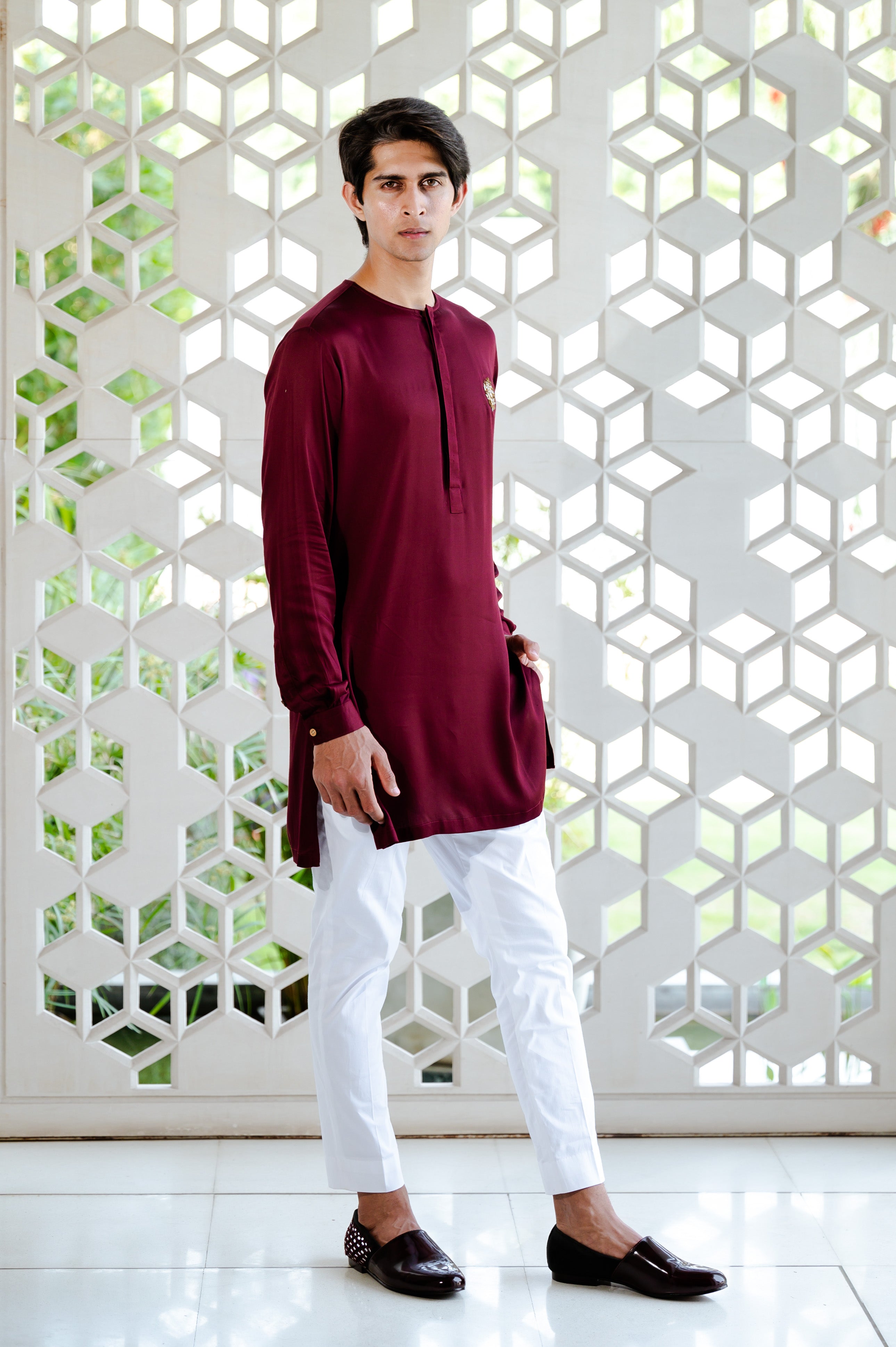 Classic Maroon Kurta Set