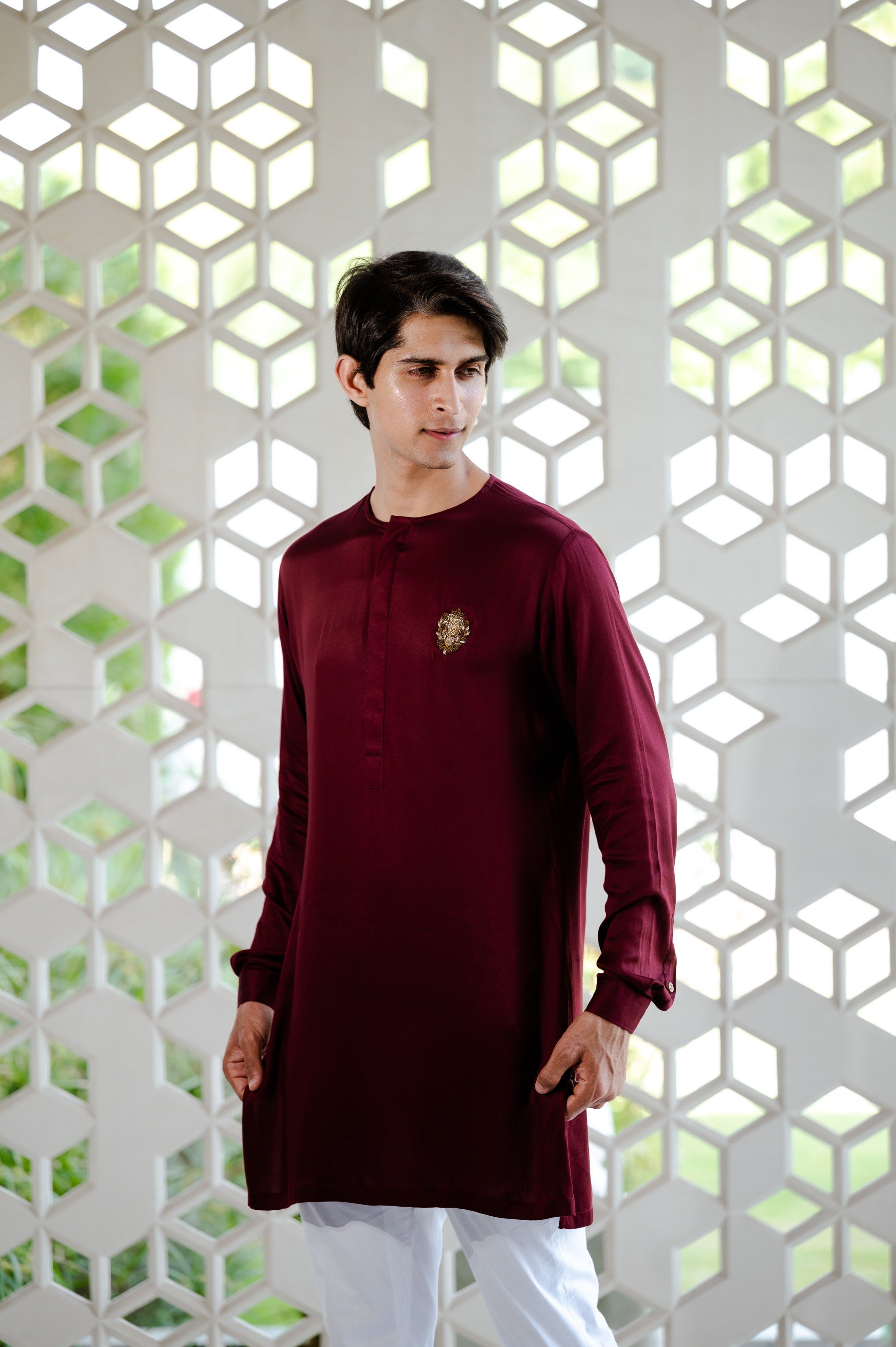 Classic Maroon Kurta Set