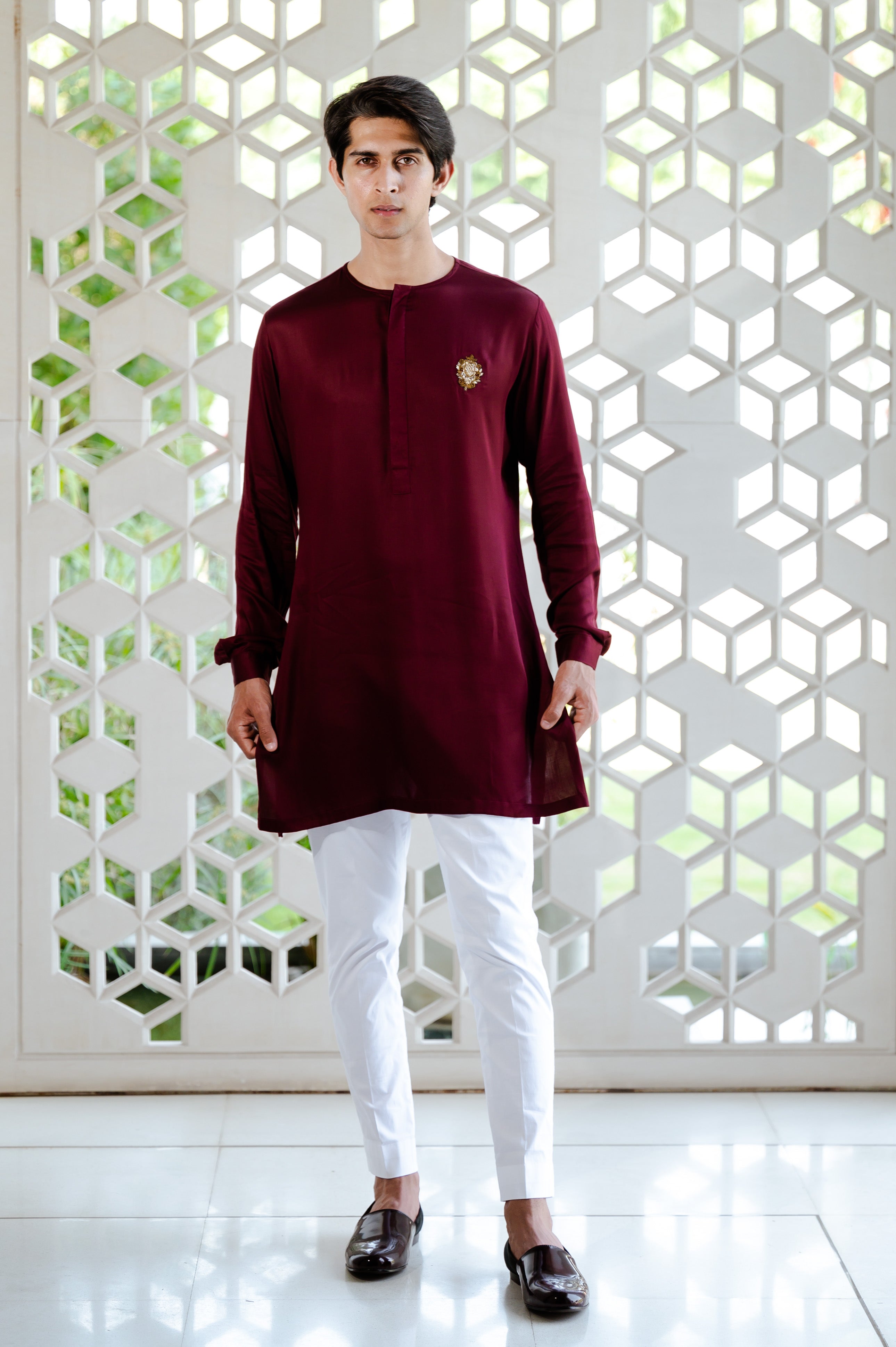 Classic Maroon Kurta Set