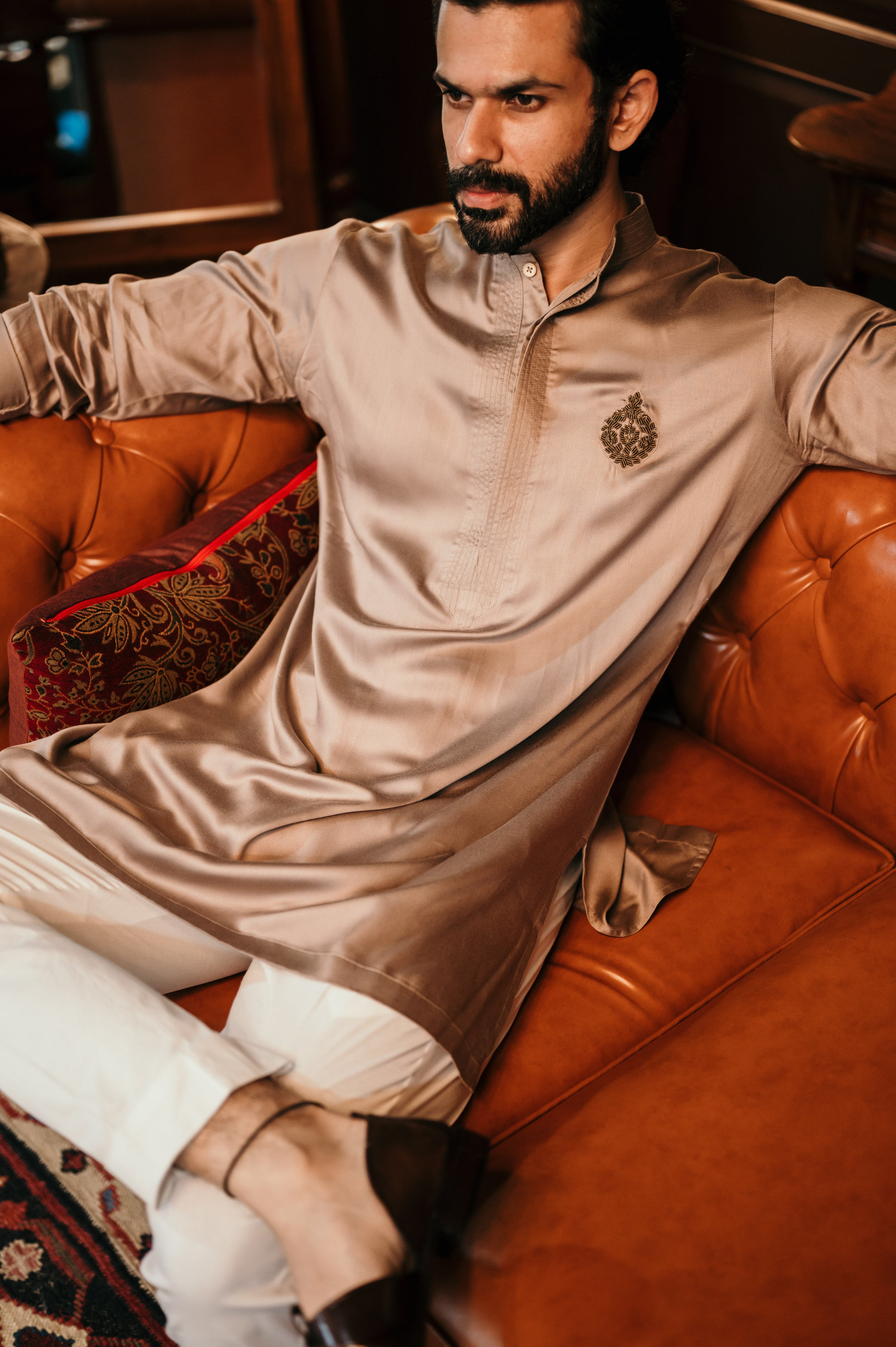 Dusty Pink Embellished Kurta